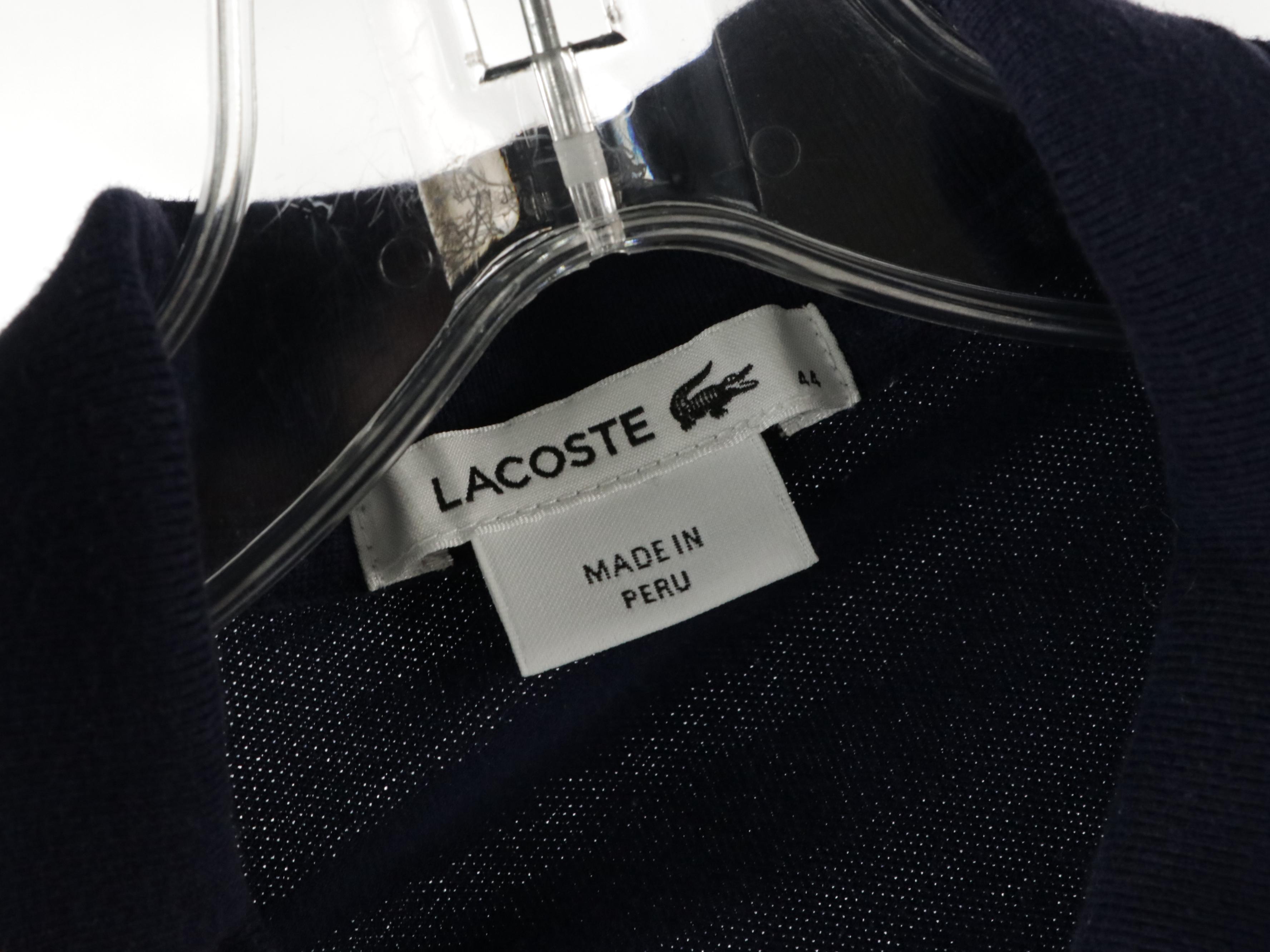 Lacoste Cable Knit Cotton Sweater and Stretch Cotton Collared Shirts