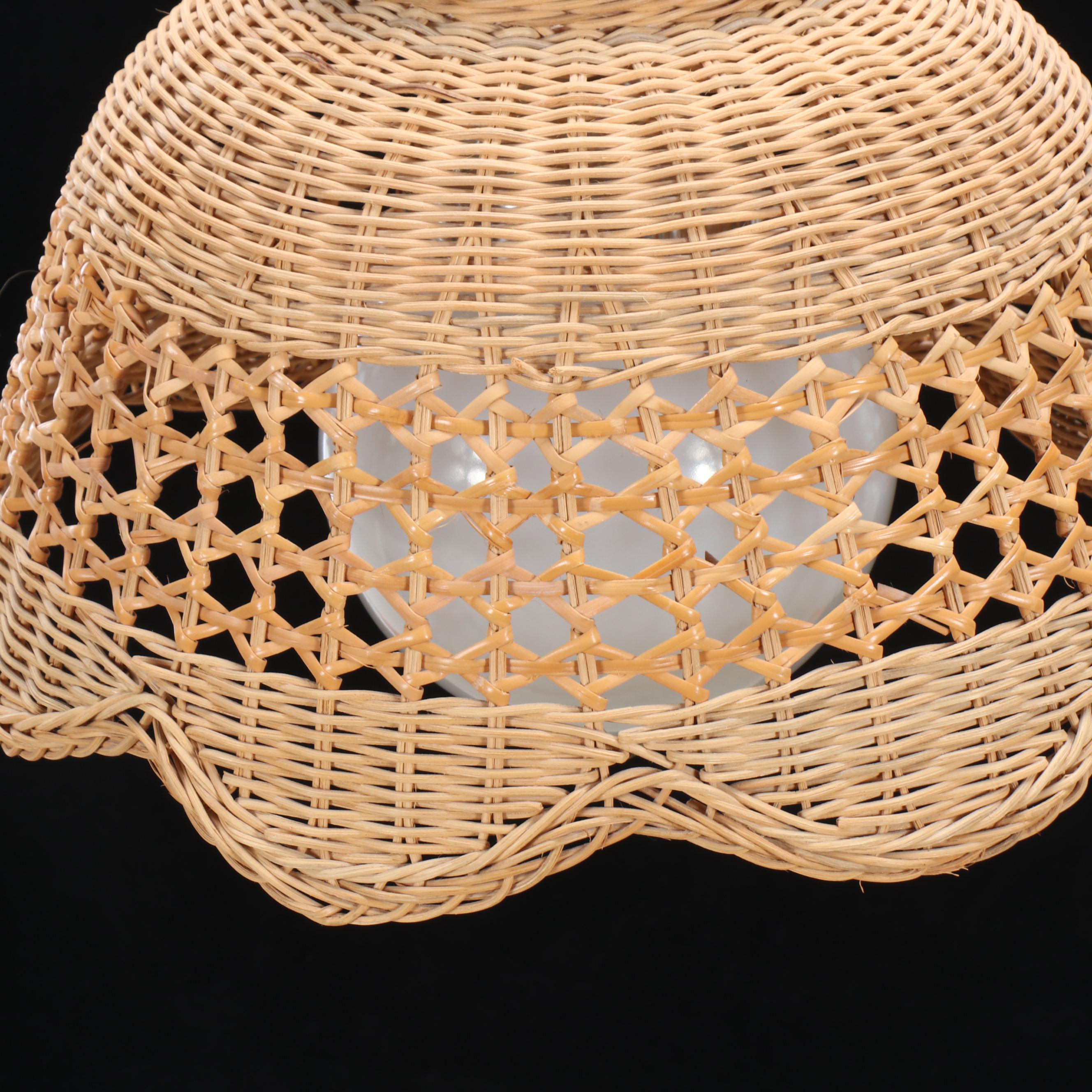 Wicker Pendant Light Fixture