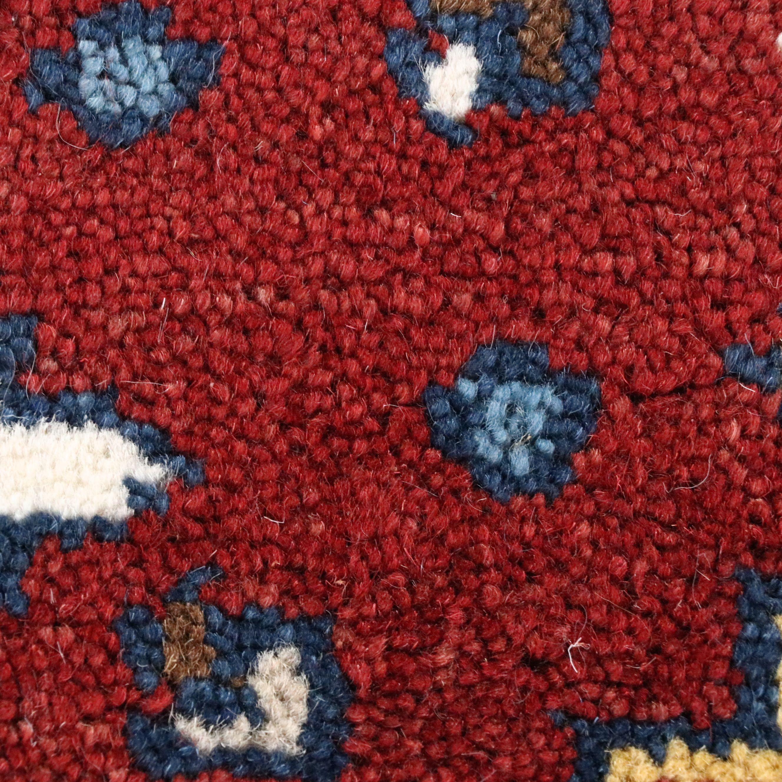 2'4 x 6'1 Hand-Knotted Indo-Persian Heriz Carpet Runner