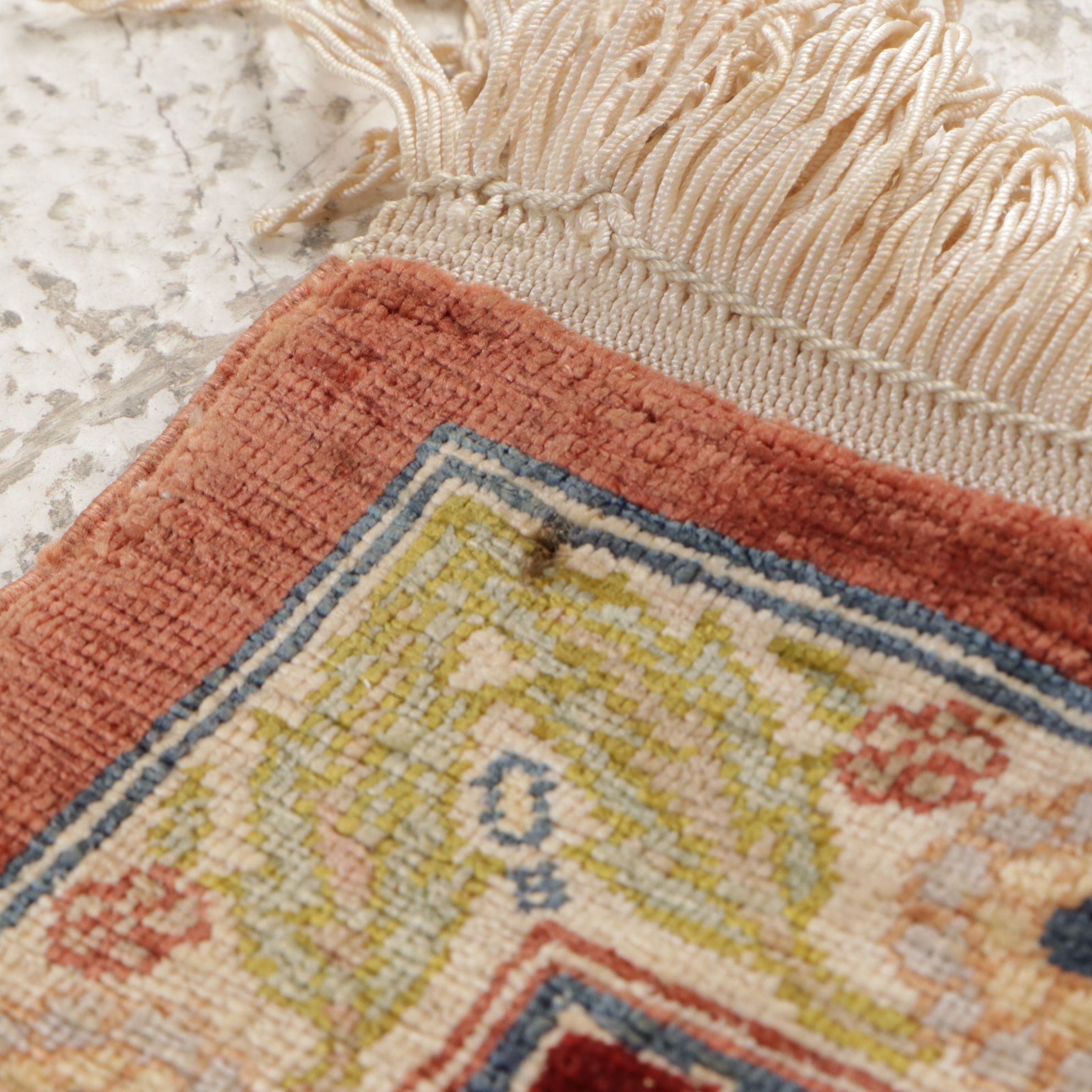 2'2 x 3'6 Hand-Knotted Turkish Kayseri Silk Prayer Rug