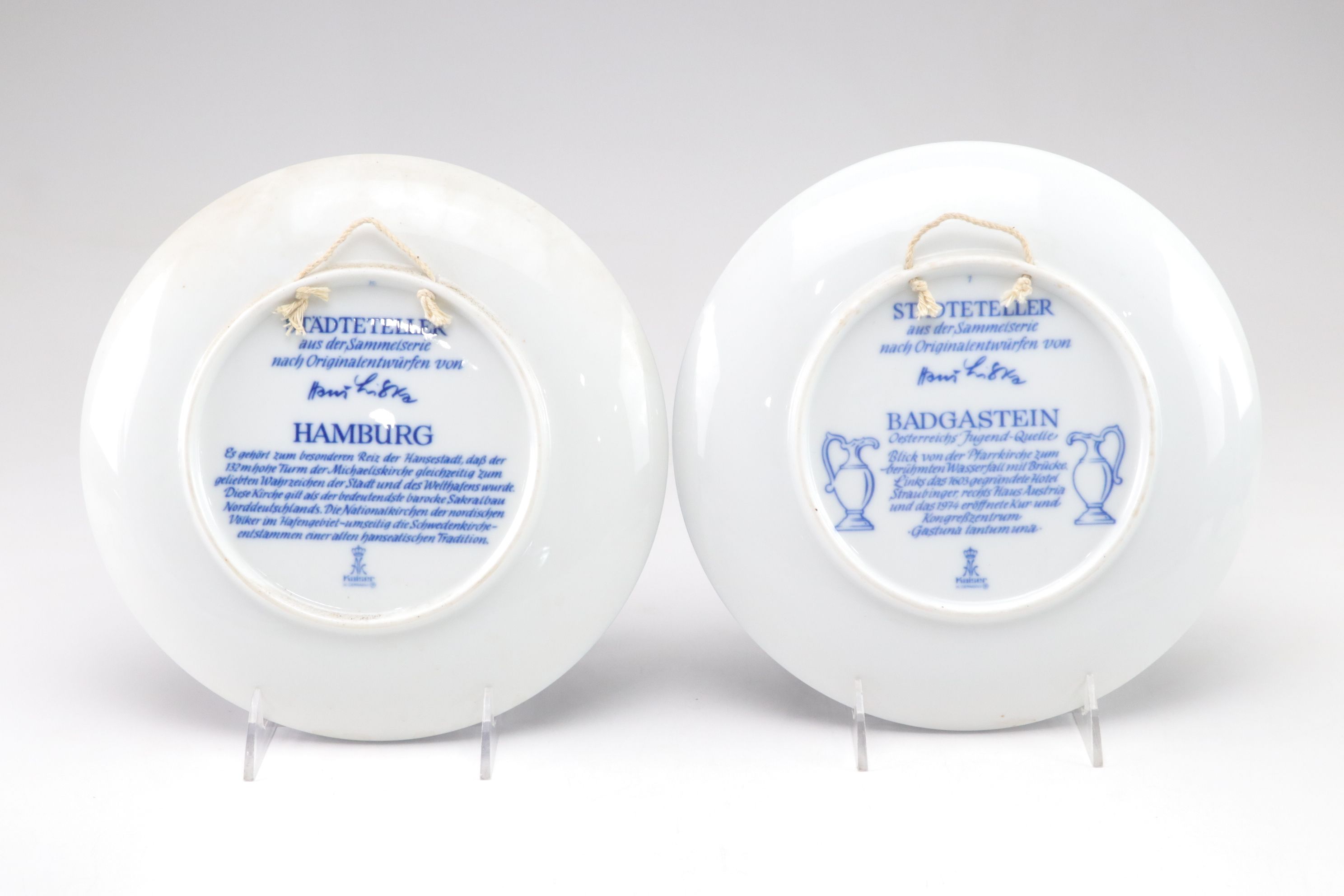 A. K. Kaiser Collector Plates Depicting German Cities