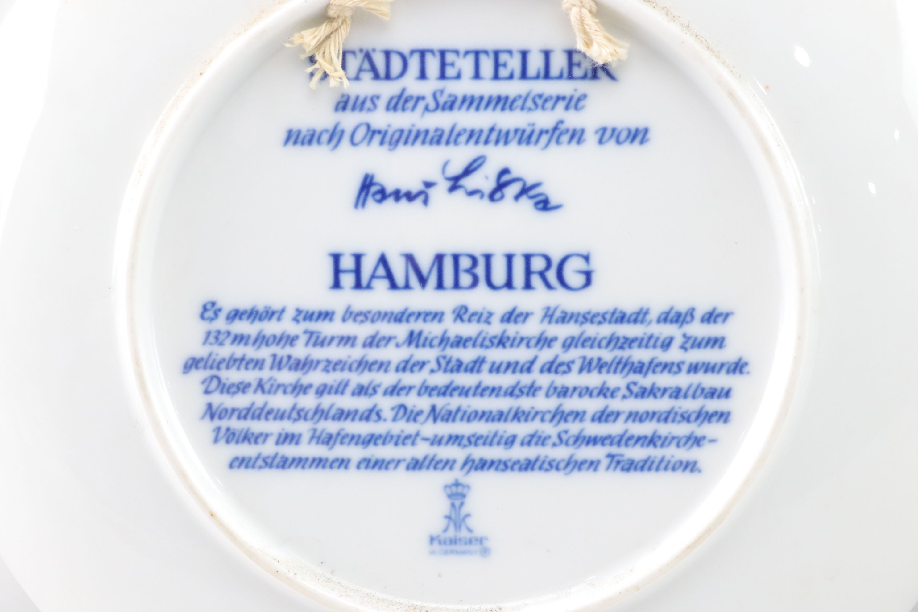 A. K. Kaiser Collector Plates Depicting German Cities