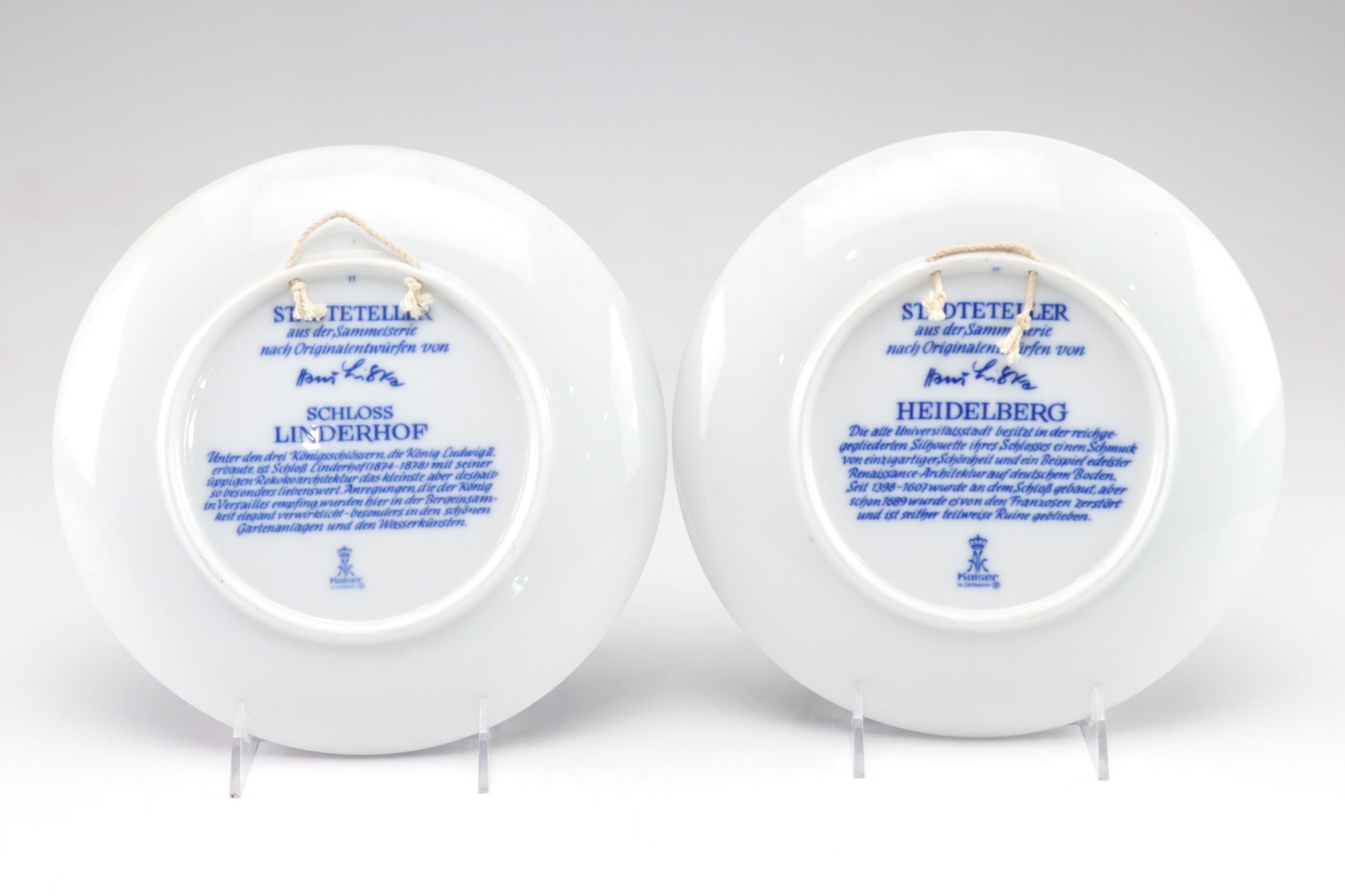 A. K. Kaiser Collector Plates Depicting German Cities