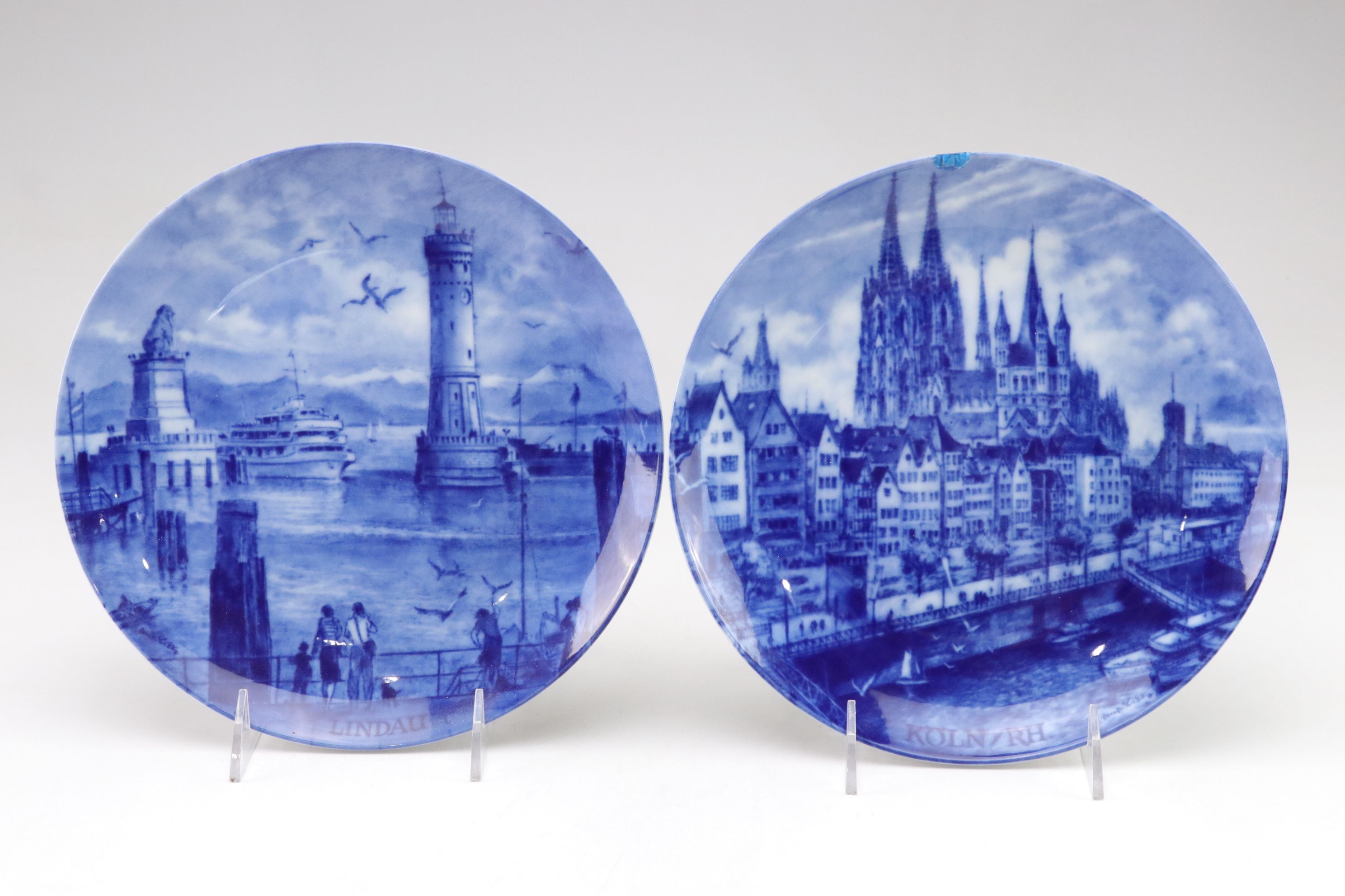 A. K. Kaiser Collector Plates Depicting German Cities