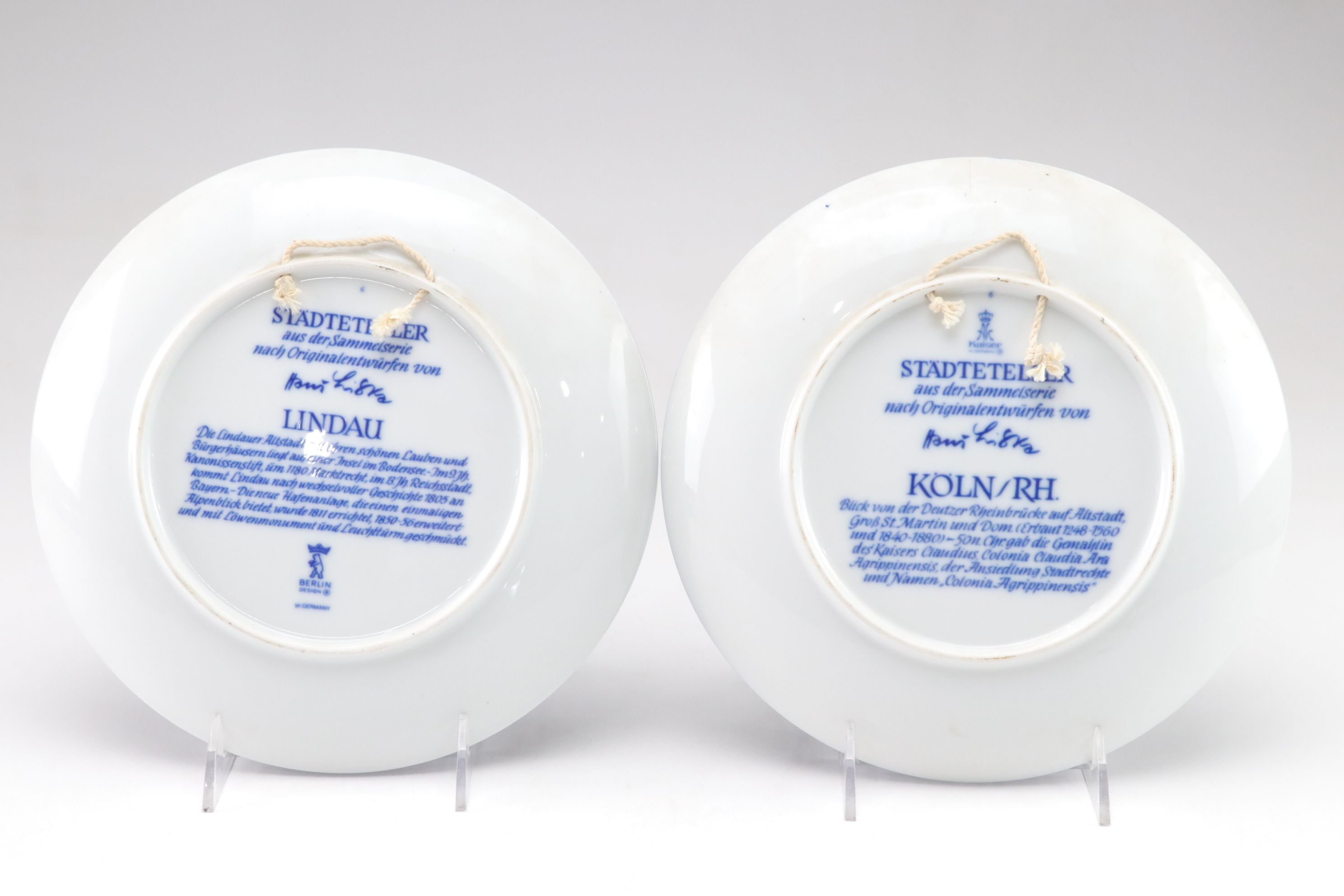 A. K. Kaiser Collector Plates Depicting German Cities