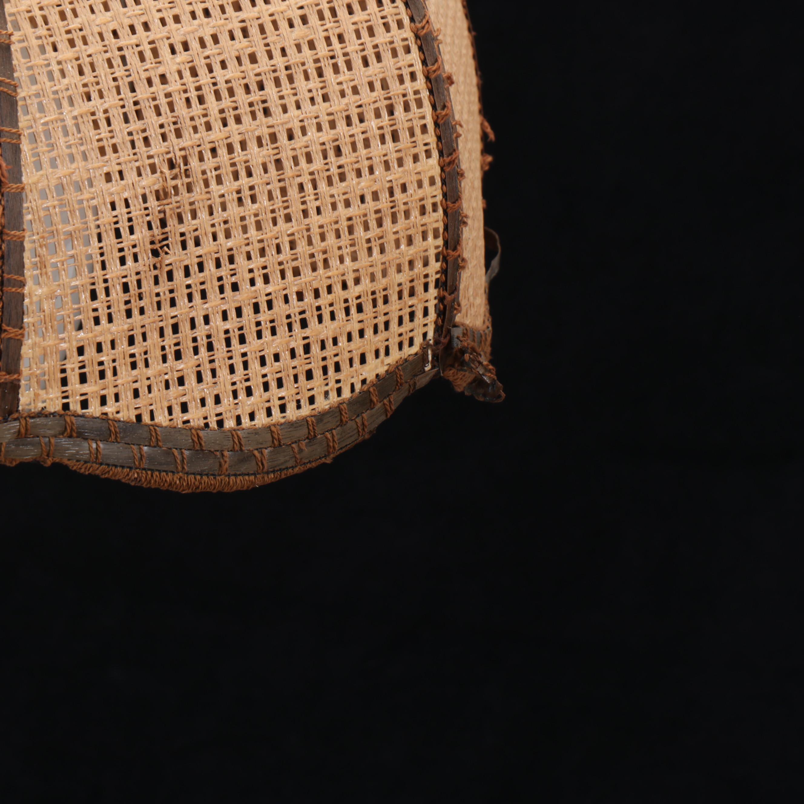 Woven Cane Pendant Light Fixture