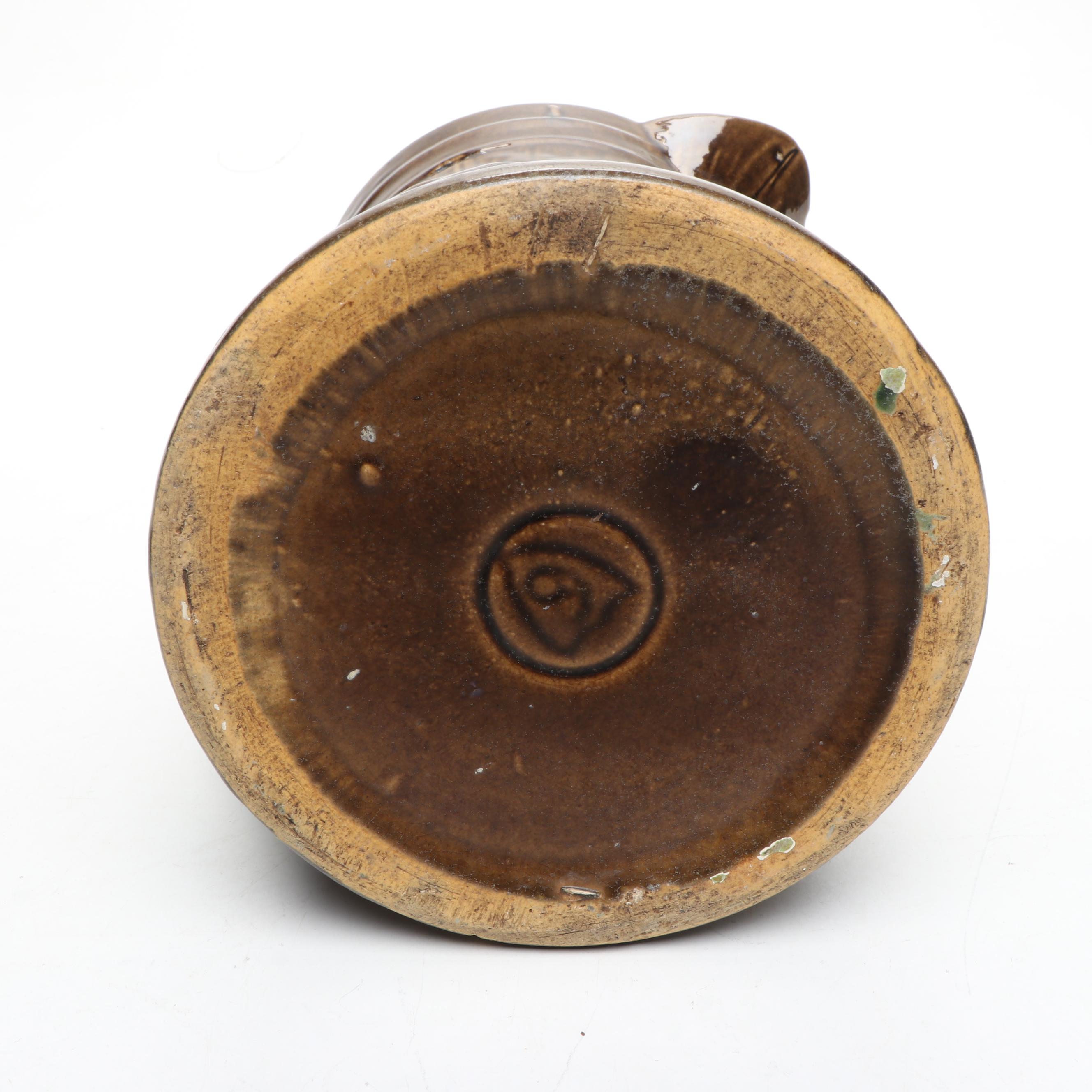 Nelson McCoy Pottery with Hull Brownware Tankards and Pitcher