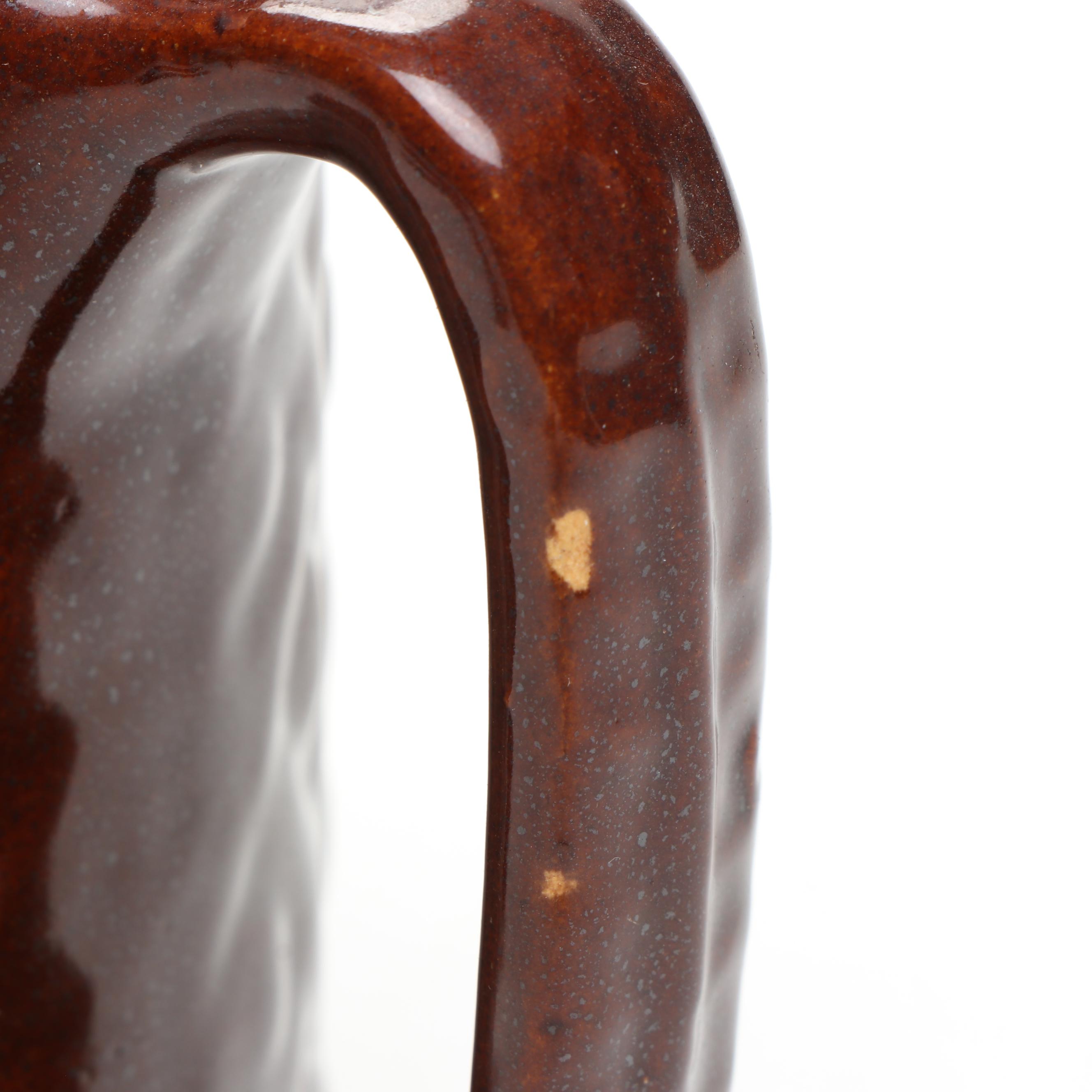 Nelson McCoy Pottery with Hull Brownware Tankards and Pitcher