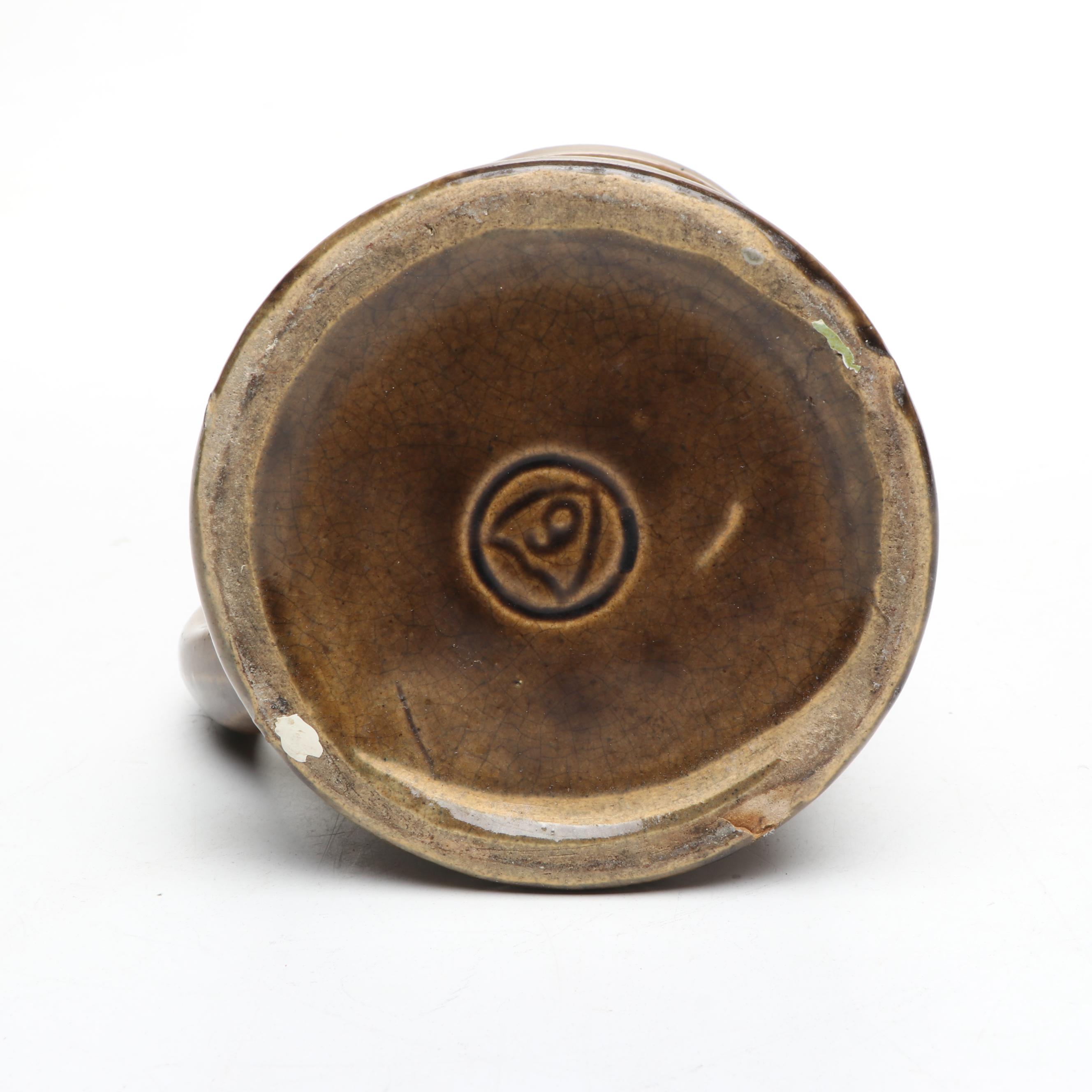 Nelson McCoy Pottery with Hull Brownware Tankards and Pitcher