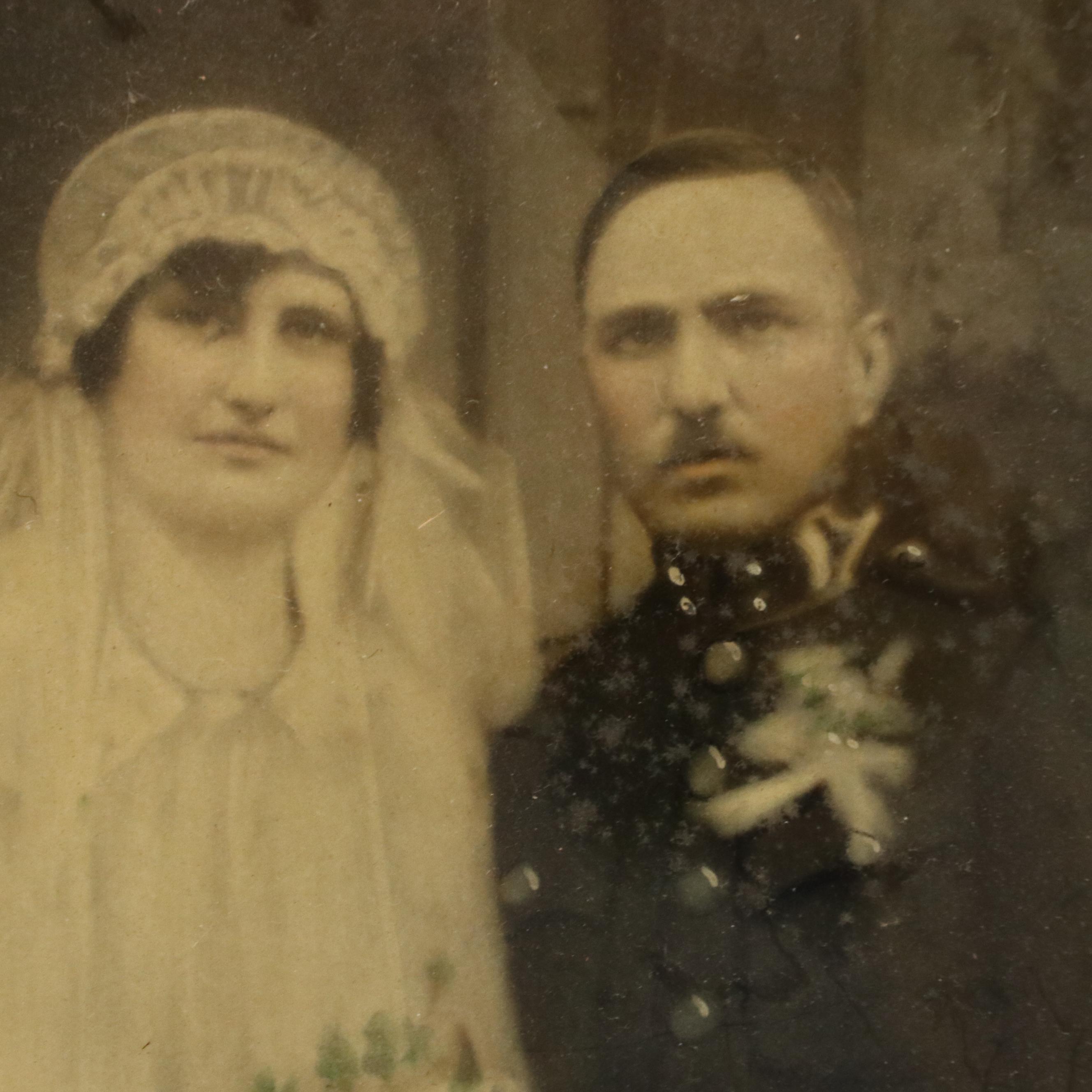 Hand-Colored Wedding Photographs and Silver Gelatin Portrait, Late 19th Century
