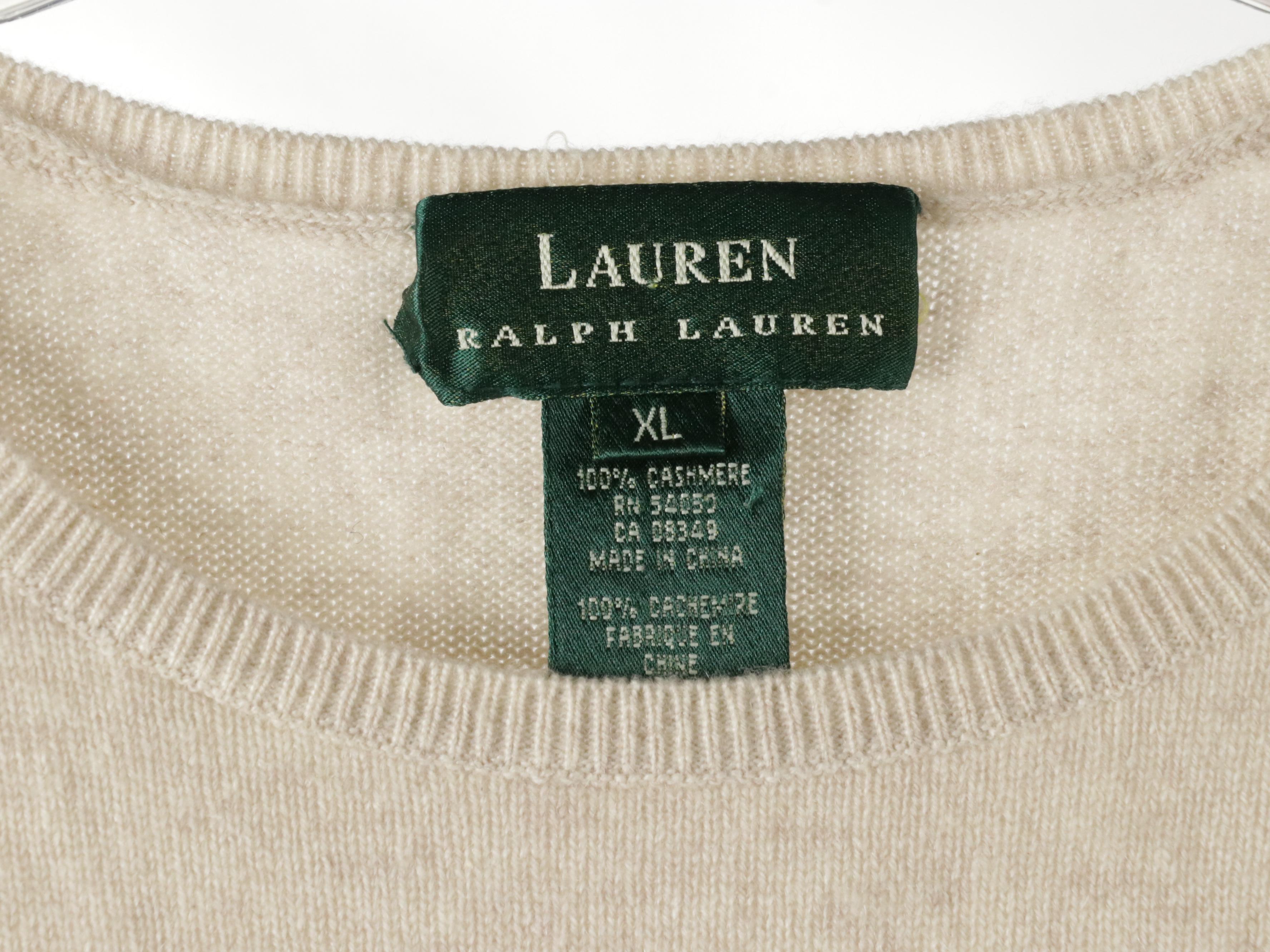 Lauren Ralph Lauren Cashmere Short Sleeve Top, Long Sleeve Blouses & Turtleneck