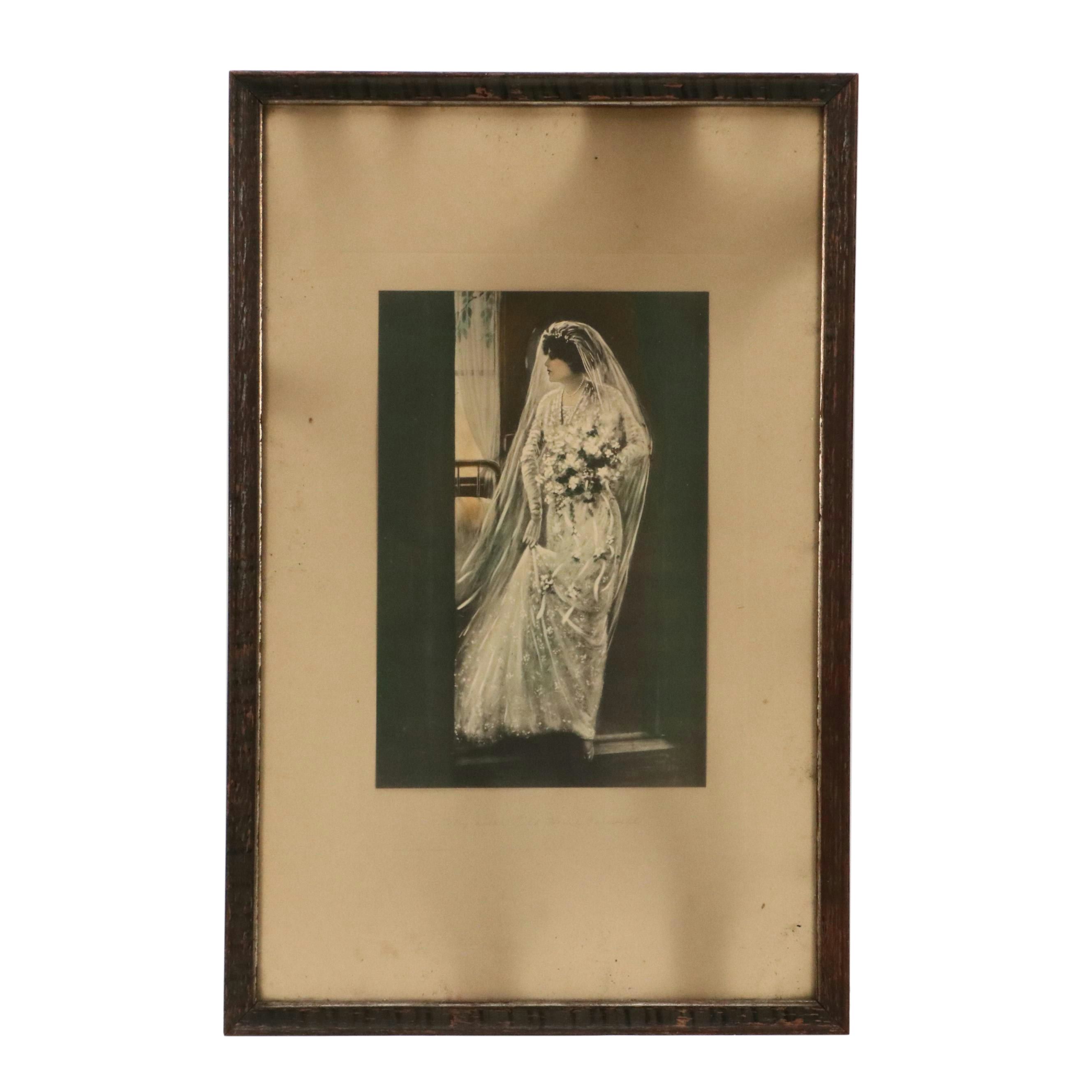 Hand-Colored Wedding Photographs and Silver Gelatin Portrait, Late 19th Century