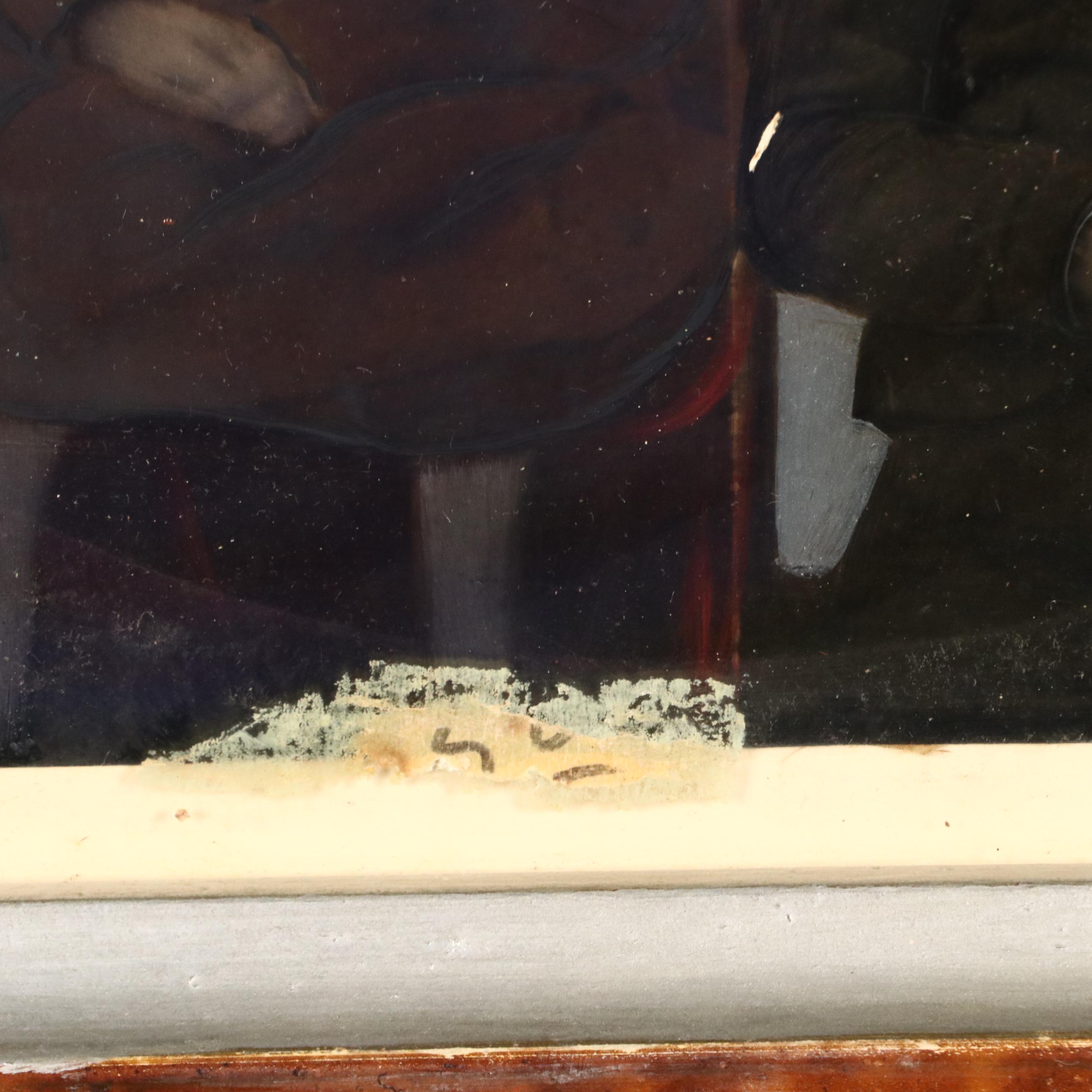 Hand-Painted Portrait Photograph of Two Children, Circa Late 19th Century