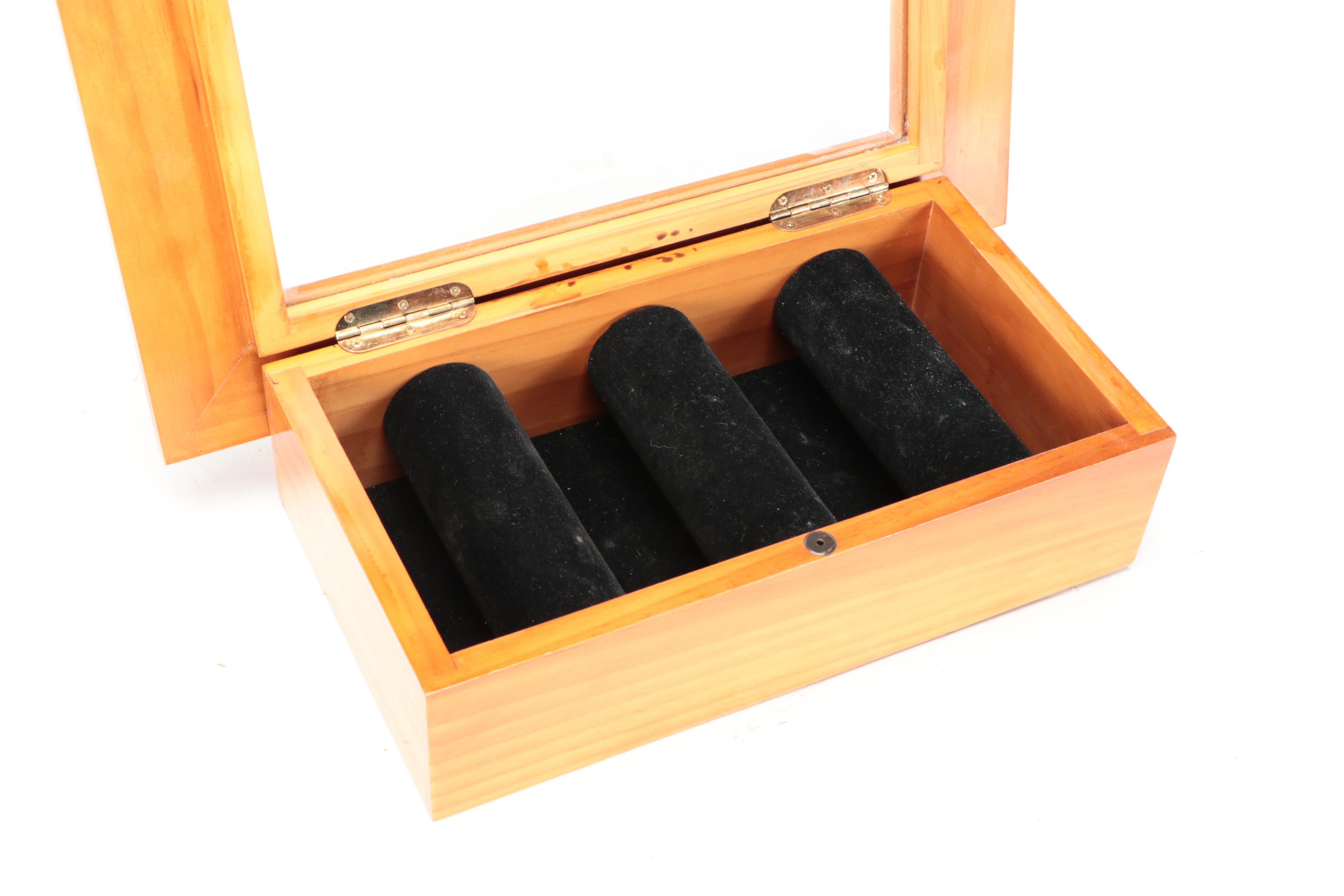 Wood Framed Watch Display Cases