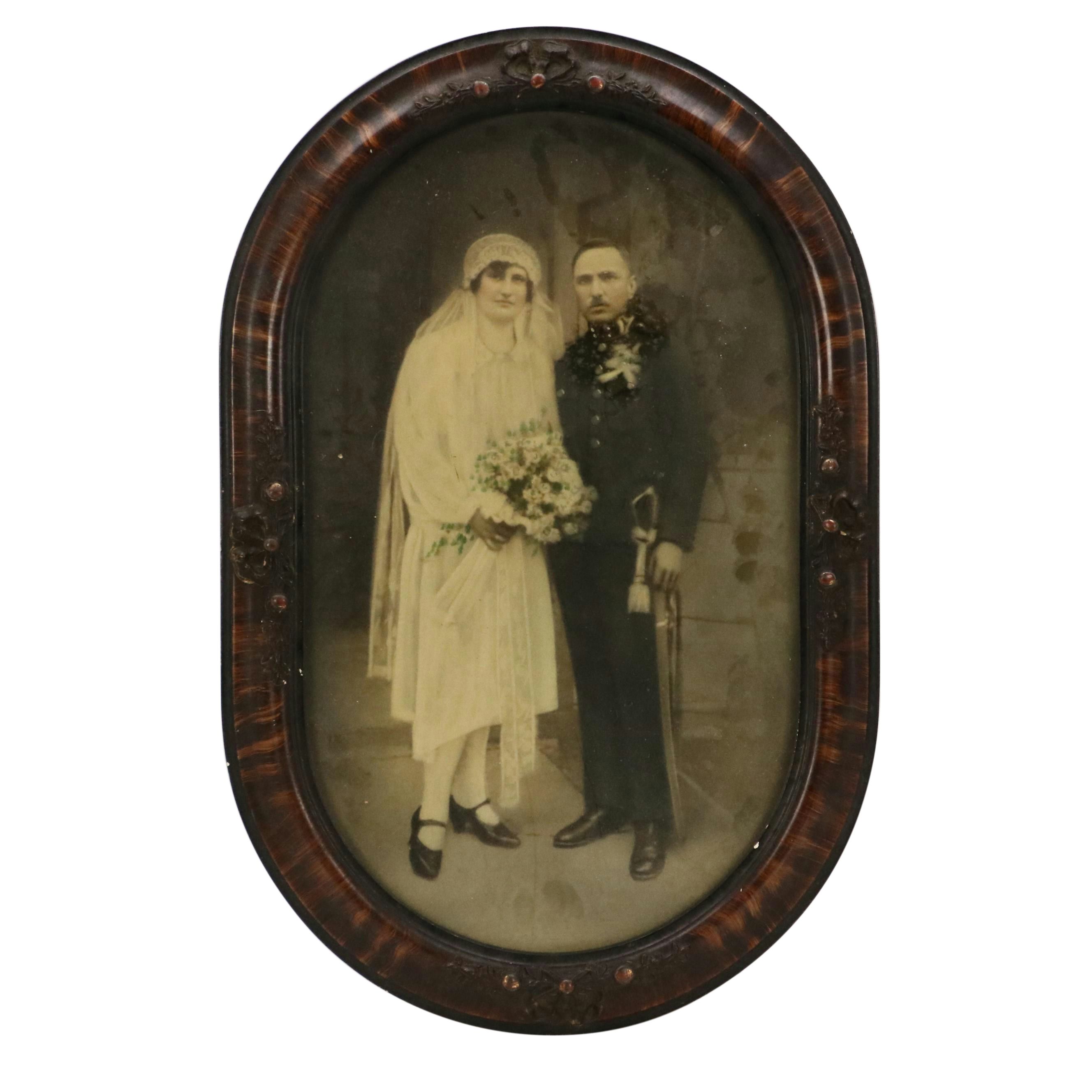 Hand-Colored Wedding Photographs and Silver Gelatin Portrait, Late 19th Century