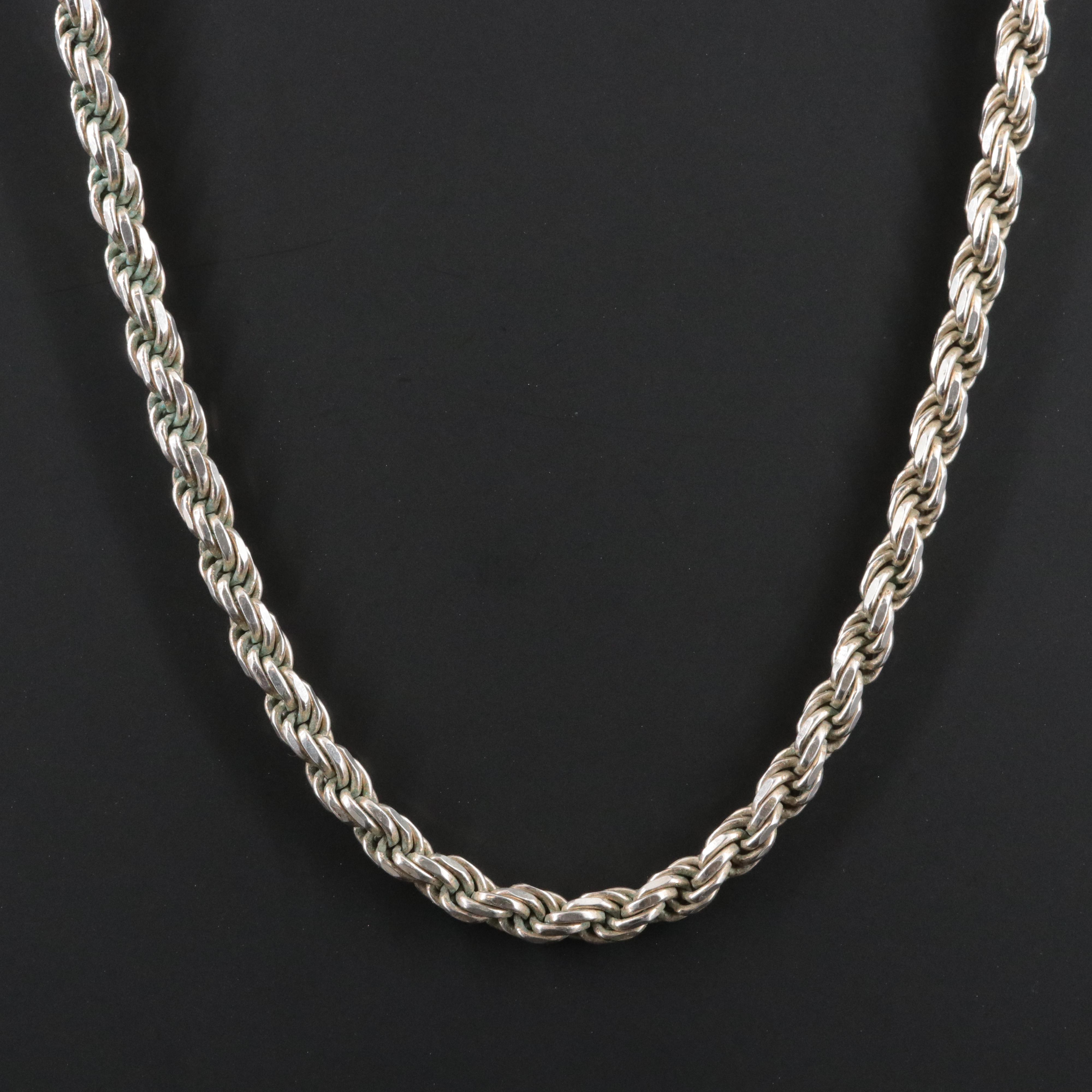 Sterling Rope Chain Necklace