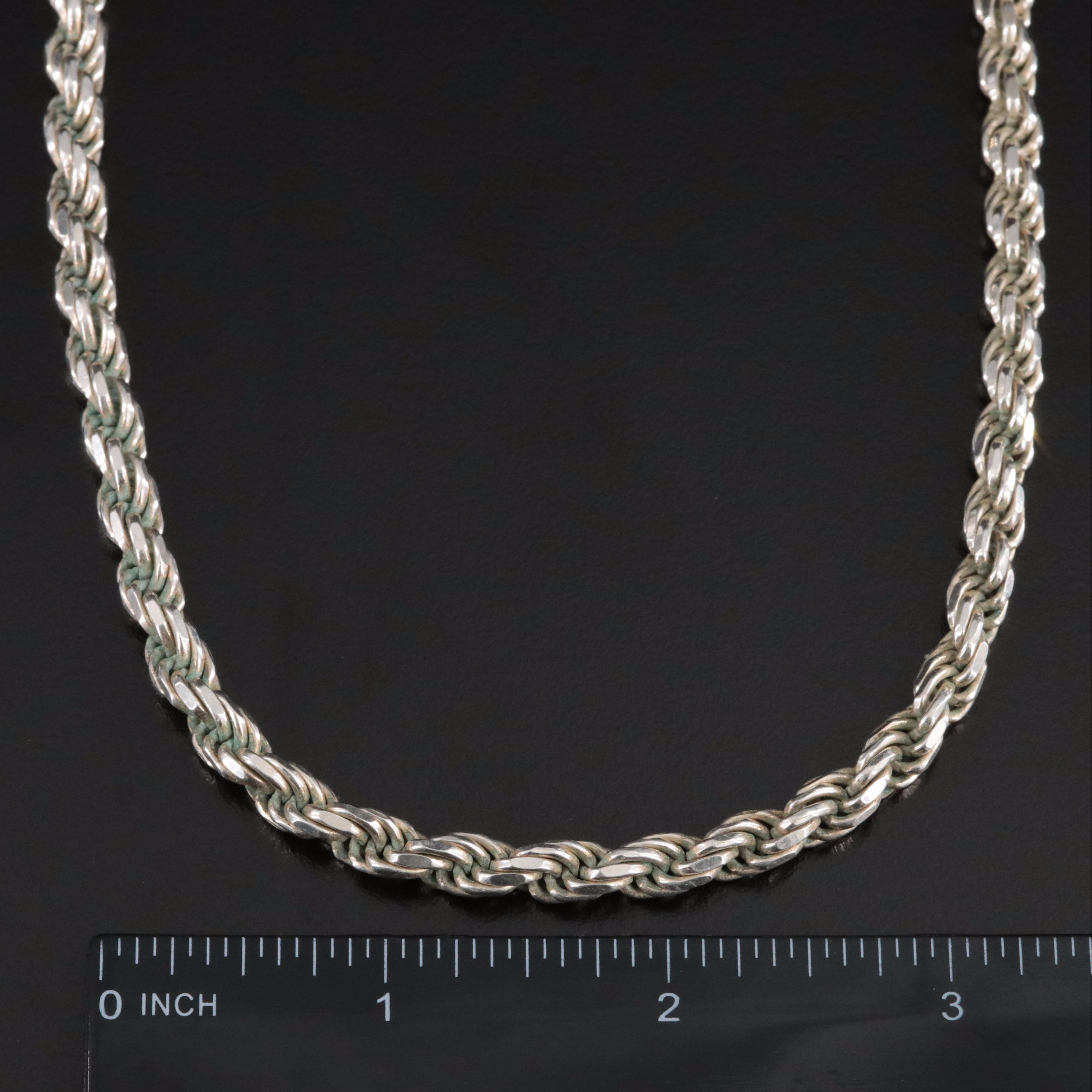 Sterling Rope Chain Necklace