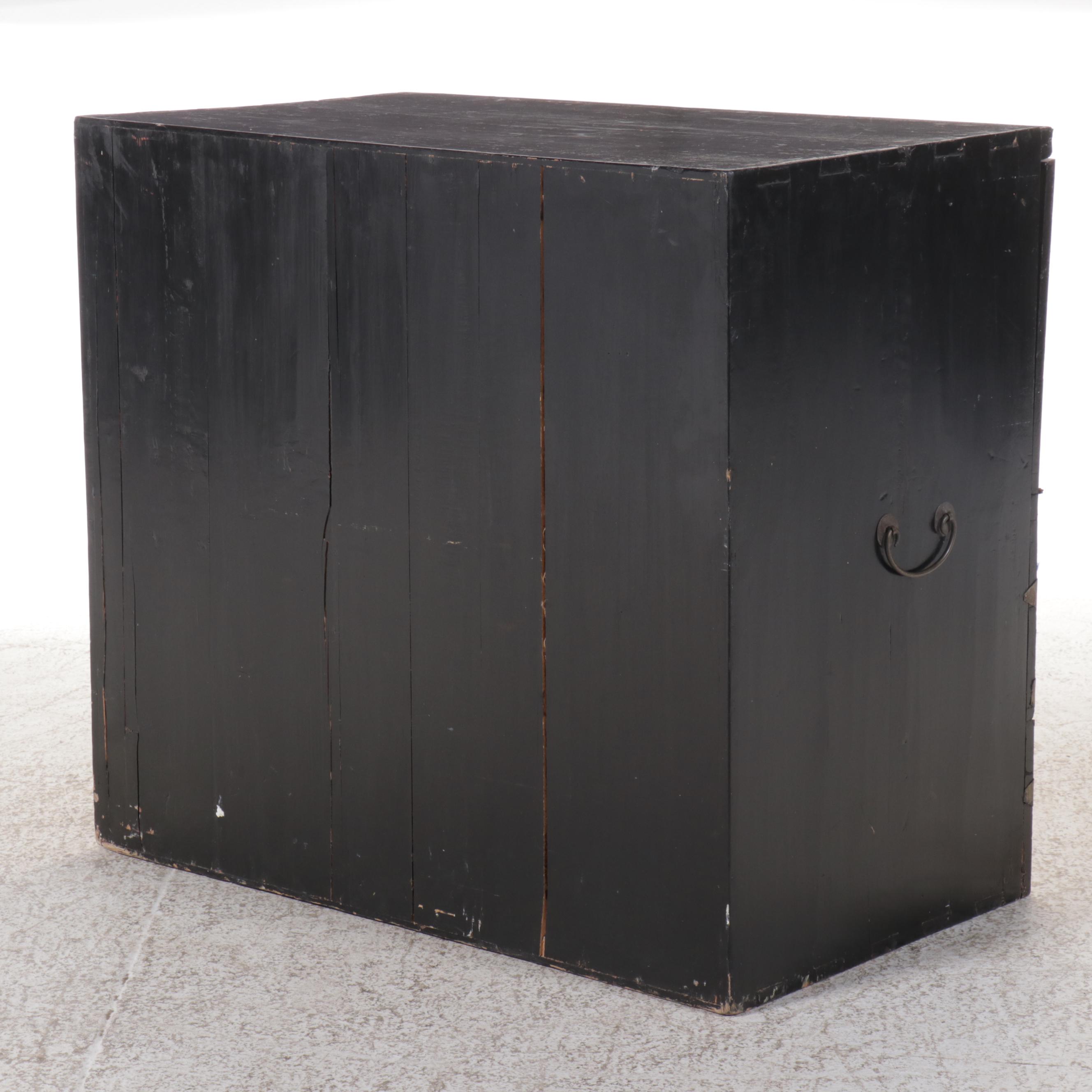 Korean Bandaji Chest with Etched White Brass Adornments