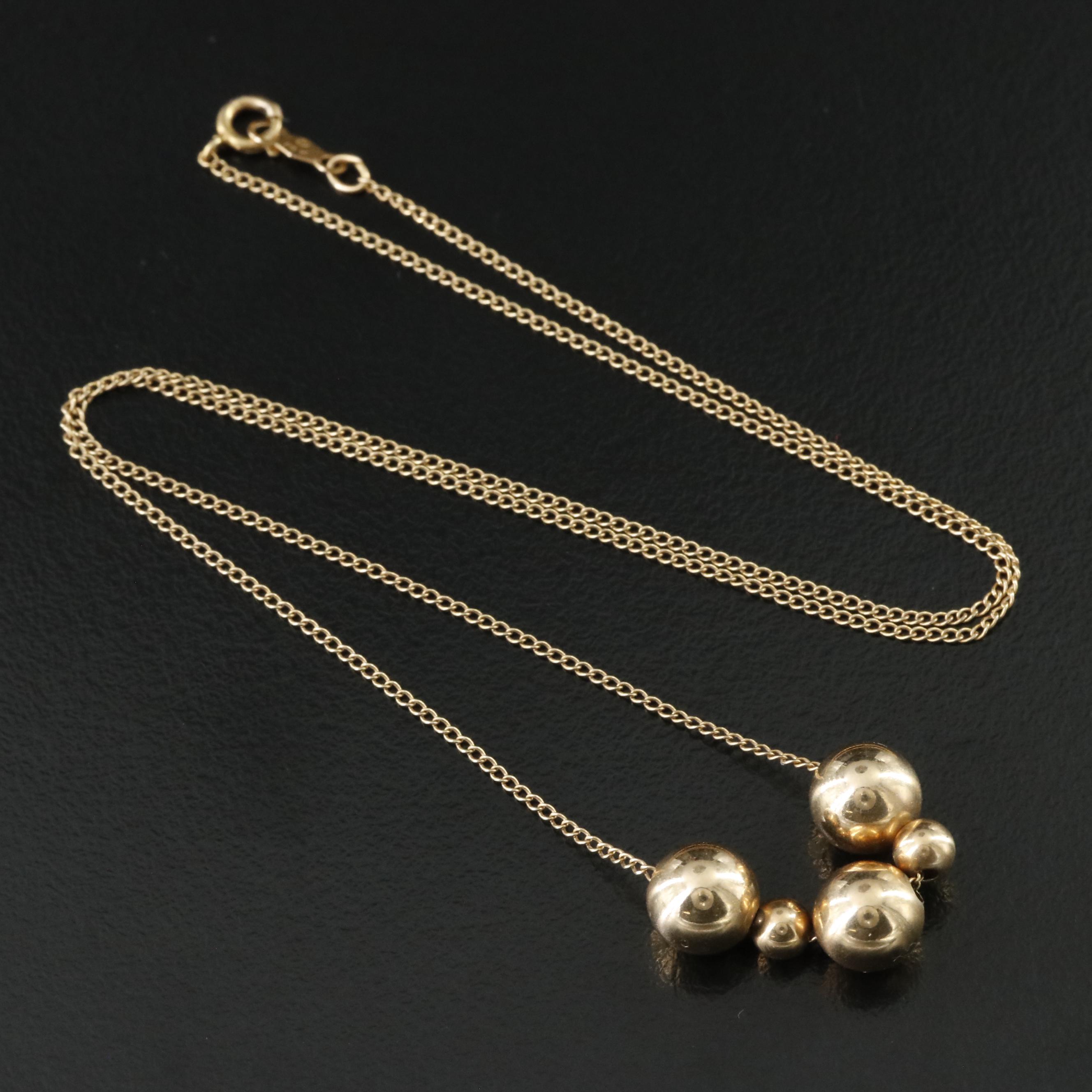 14K Bead Necklace