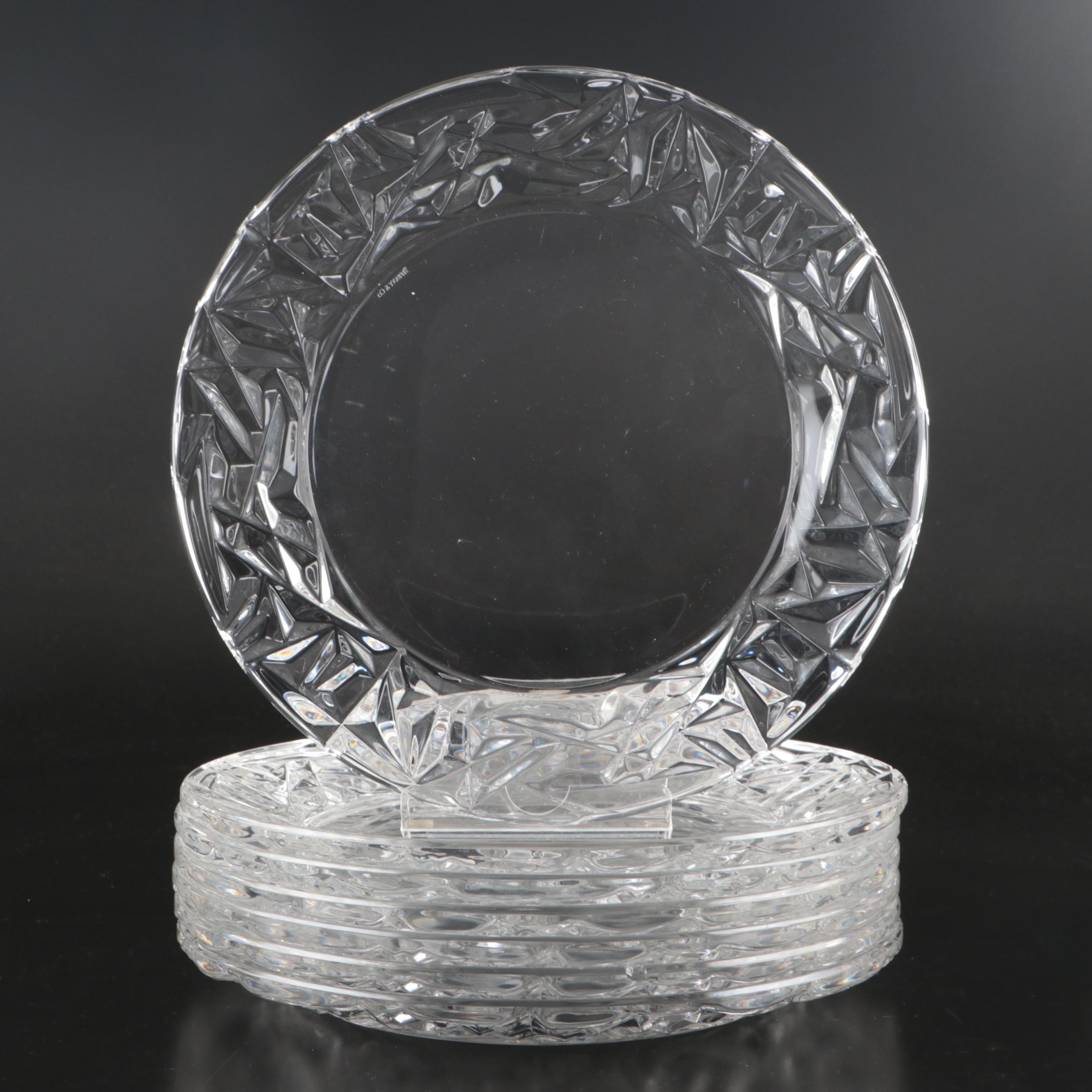 Tiffany & Co. "Rock Cut" Crystal Dinner Plates