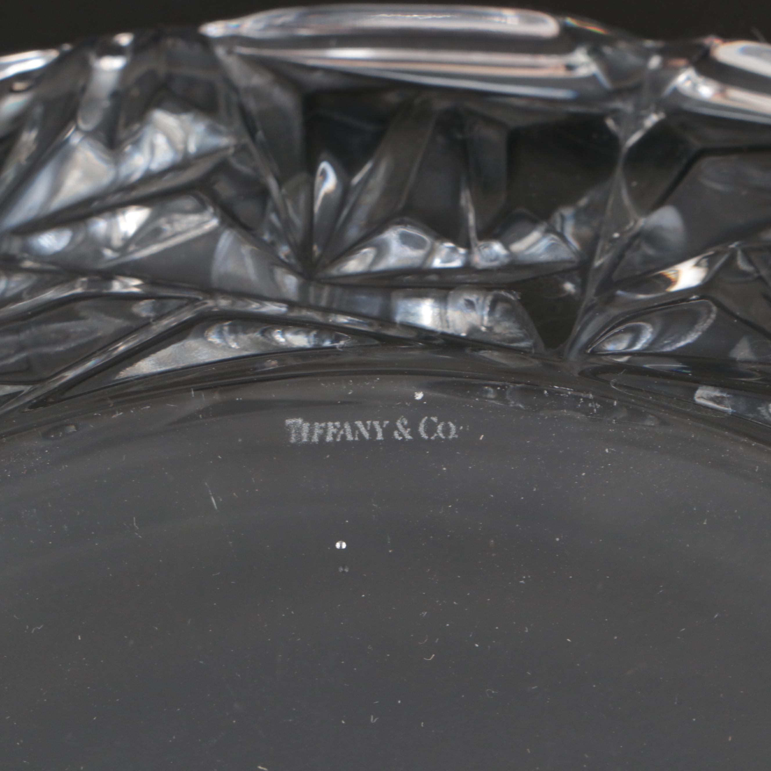 Tiffany & Co. "Rock Cut" Crystal Dinner Plates