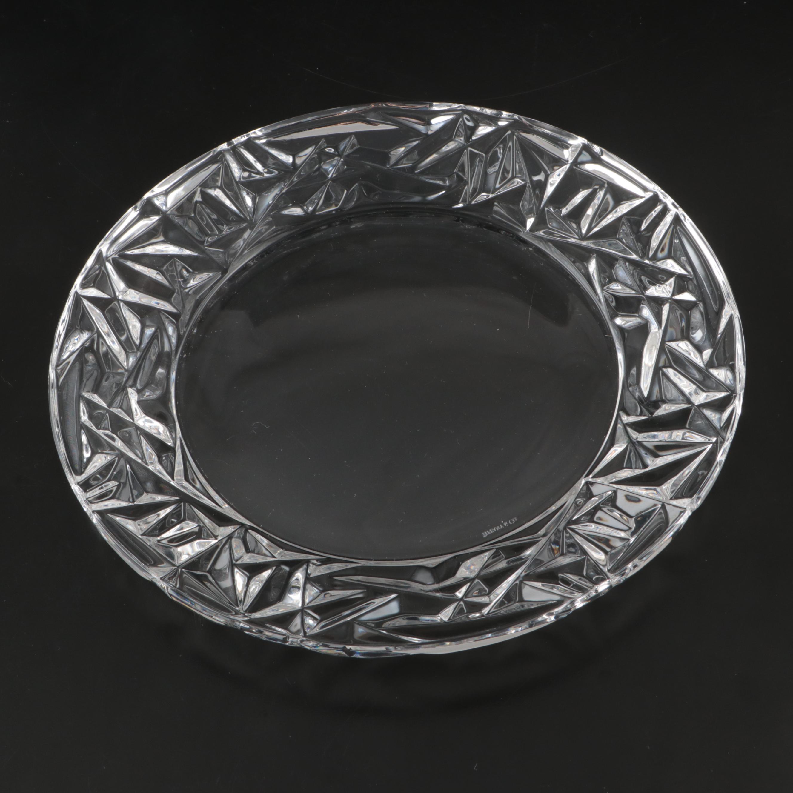 Tiffany & Co. "Rock Cut" Crystal Dinner Plates