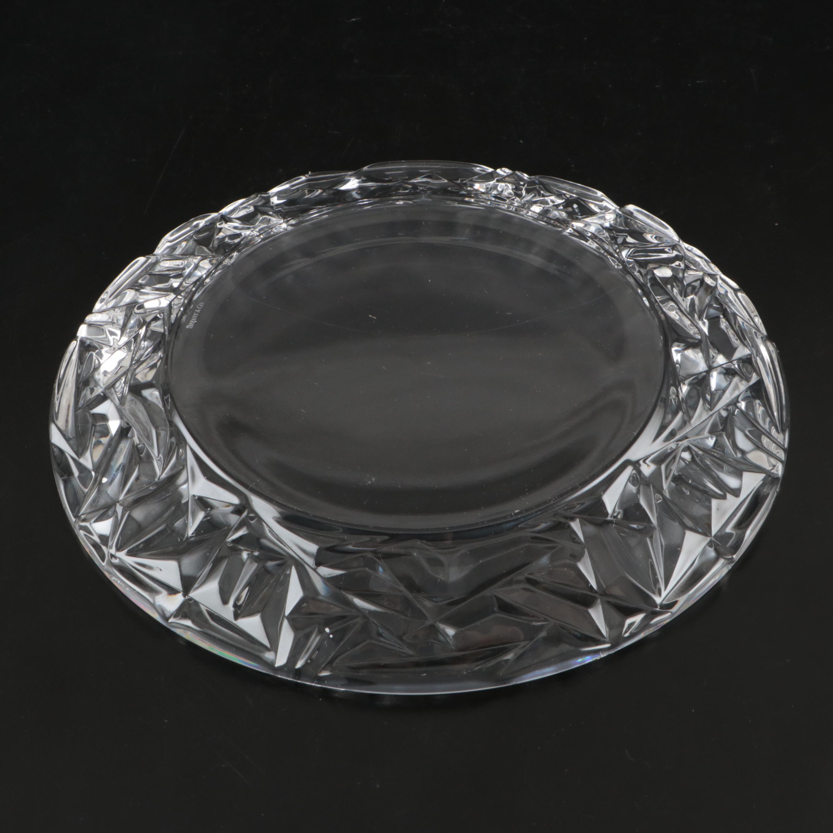 Tiffany & Co. "Rock Cut" Crystal Dinner Plates