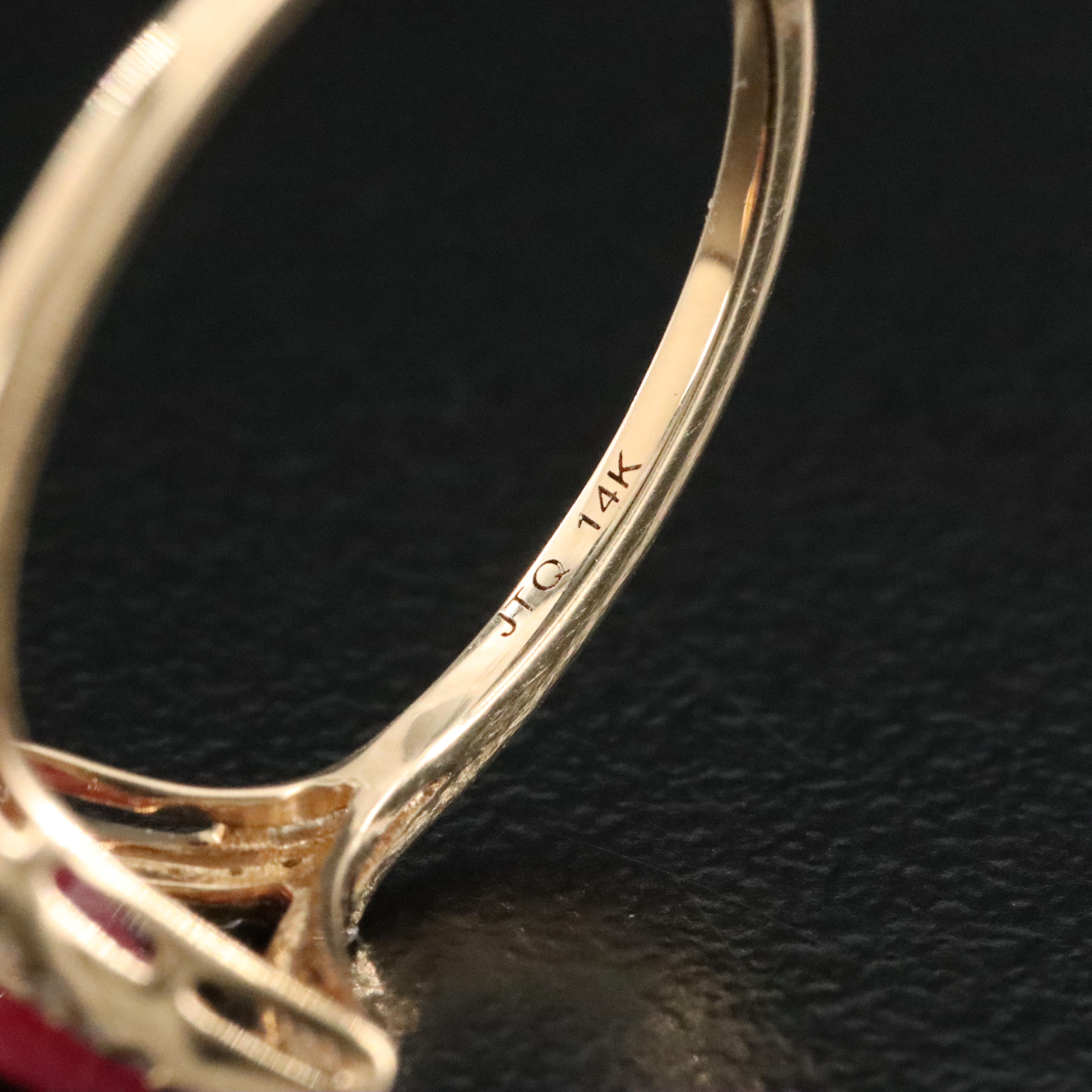 14K 1.22 Filled Corundum and Diamond Ring with IGI Jewelry Report