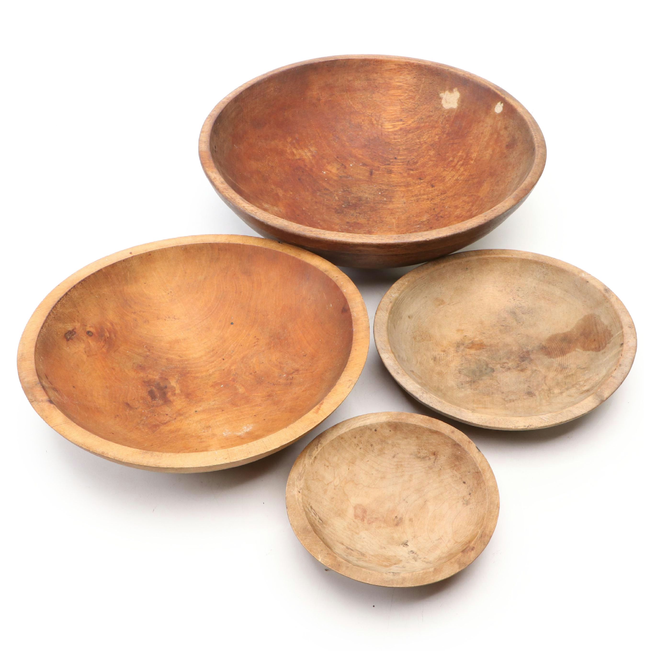 Vintage Munising and Other Turned Wood Bowls