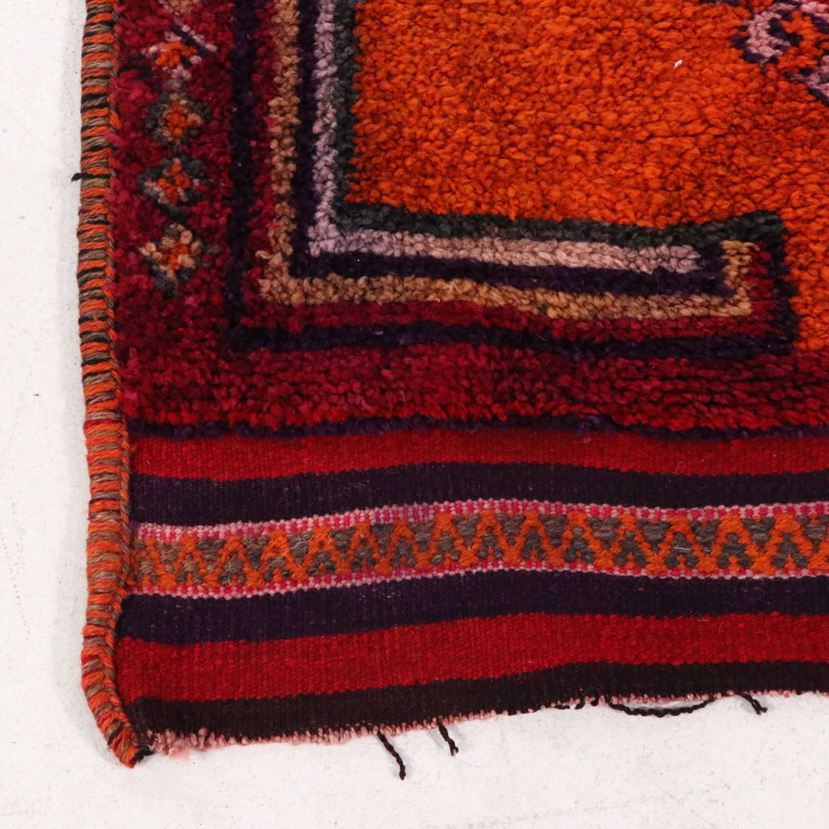 3'11 x 11'6 Hand-Knotted Moroccan Berber Long Rug