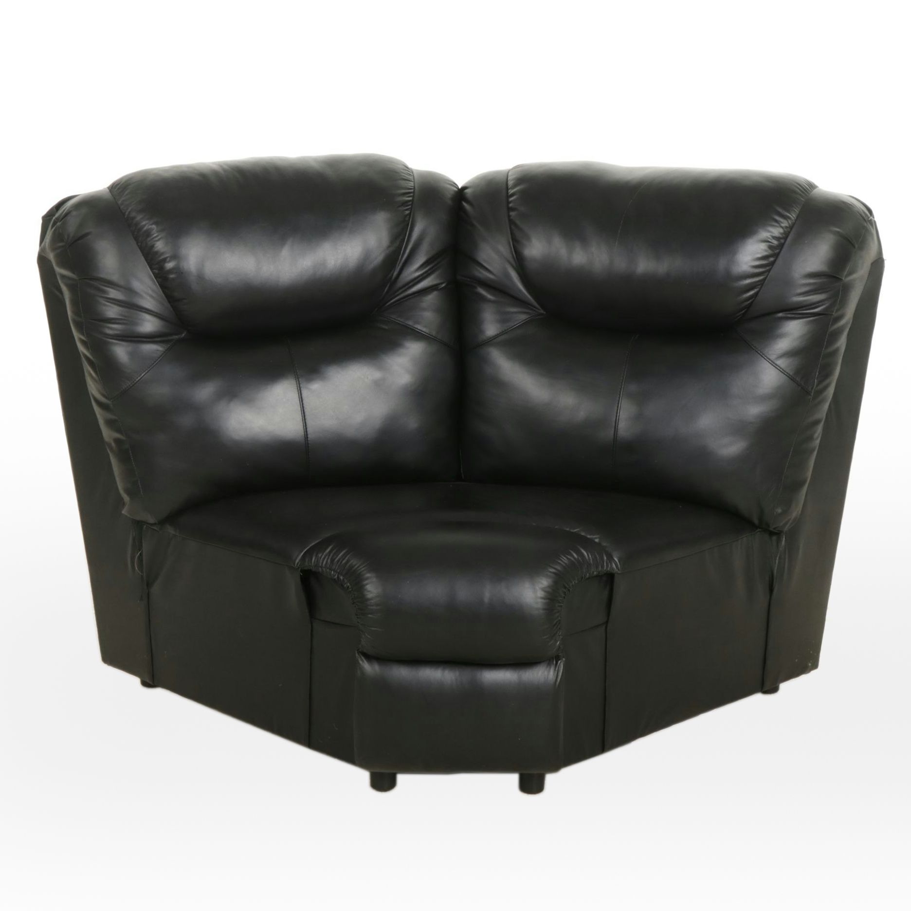 Black Leather Sofa Corner Section