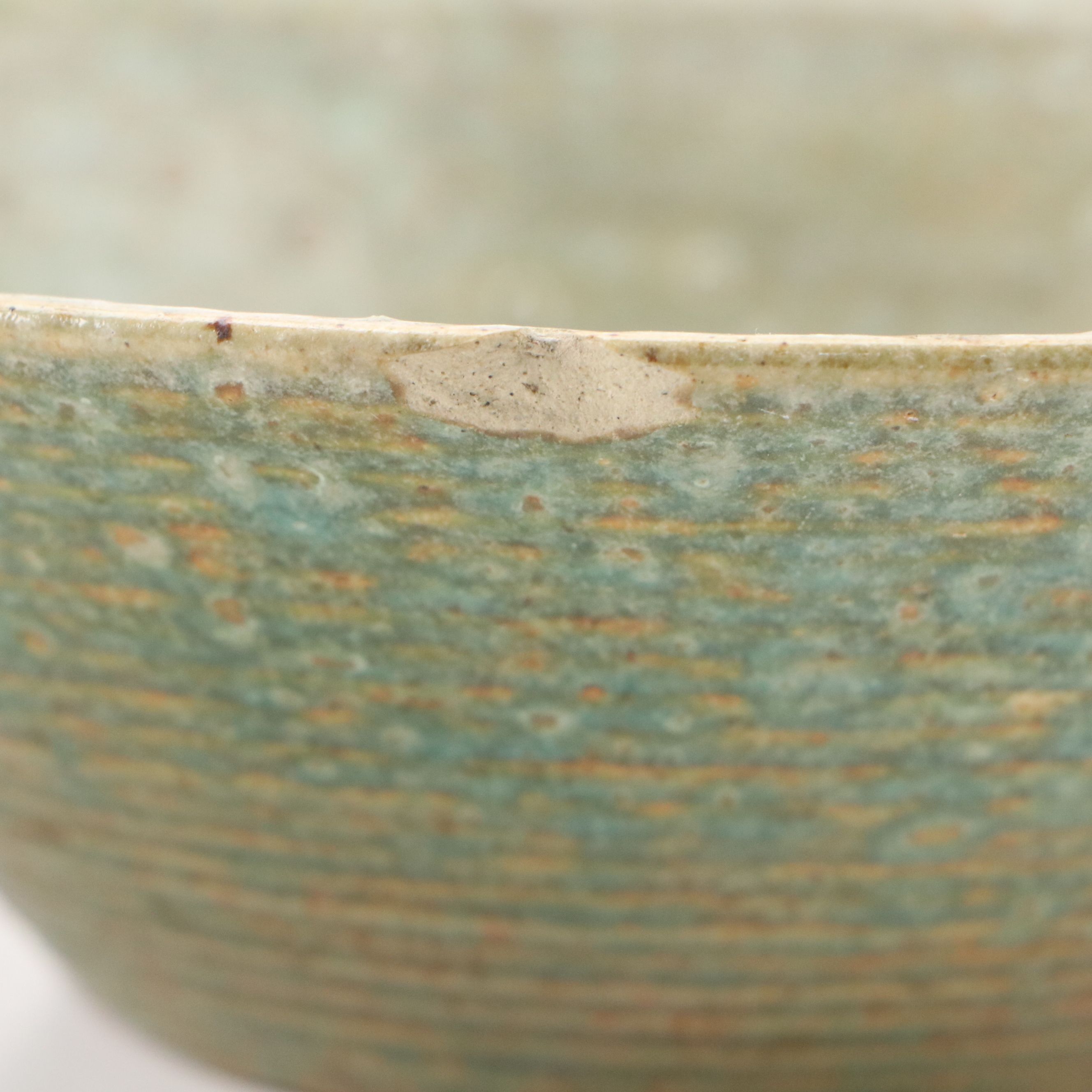 Earthenware Studio Pottery Jardinière with Ribbed Bowls and Other Plates