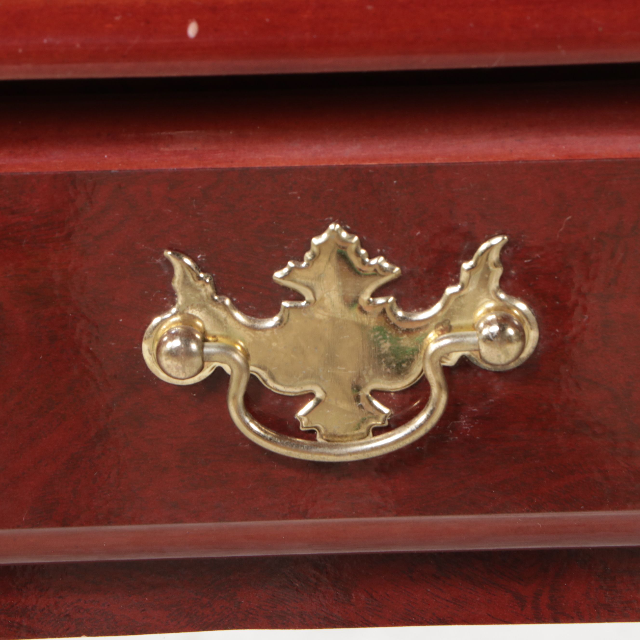 Queen Anne Style Two-Drawer Mahogany Console Table