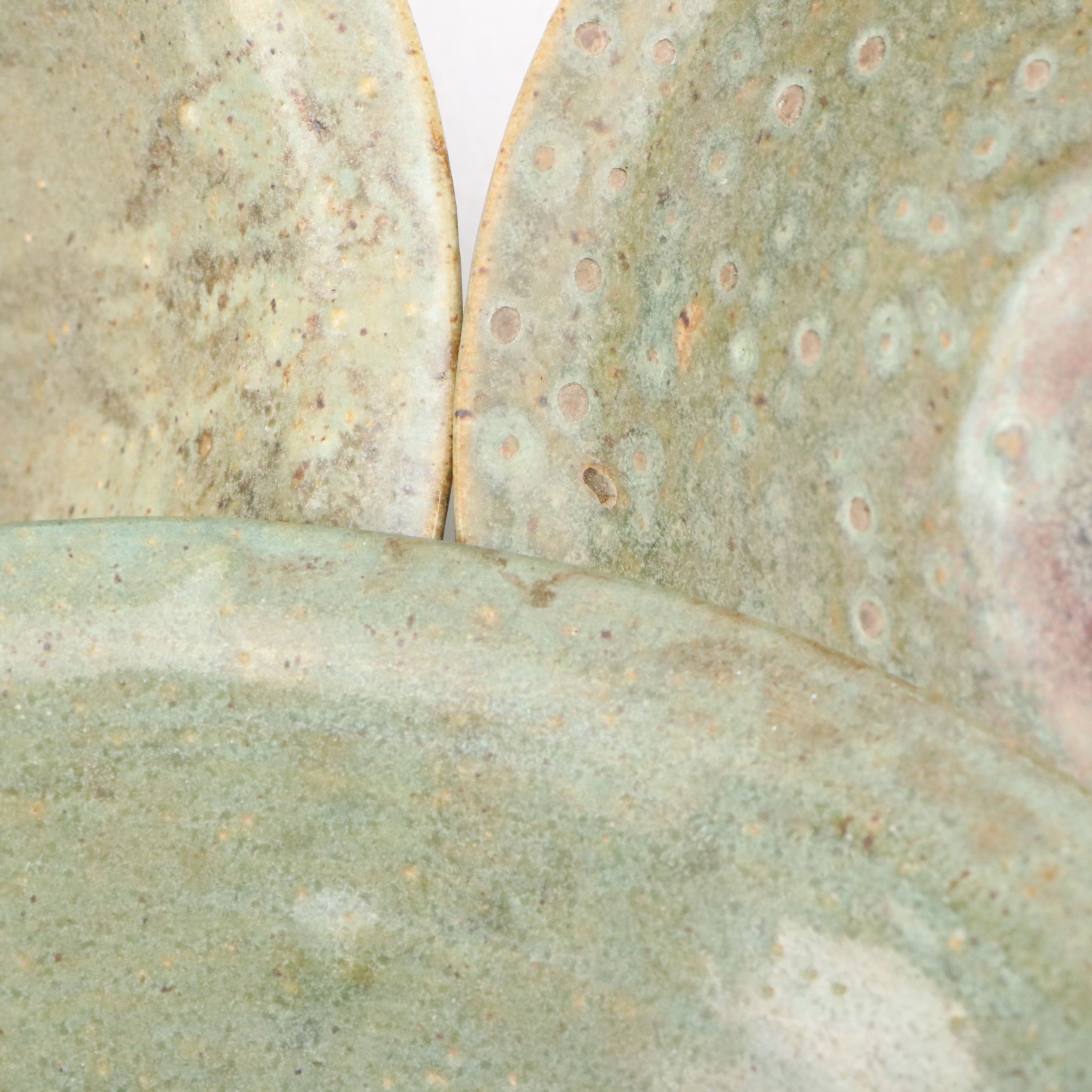 Earthenware Studio Pottery Jardinière with Ribbed Bowls and Other Plates