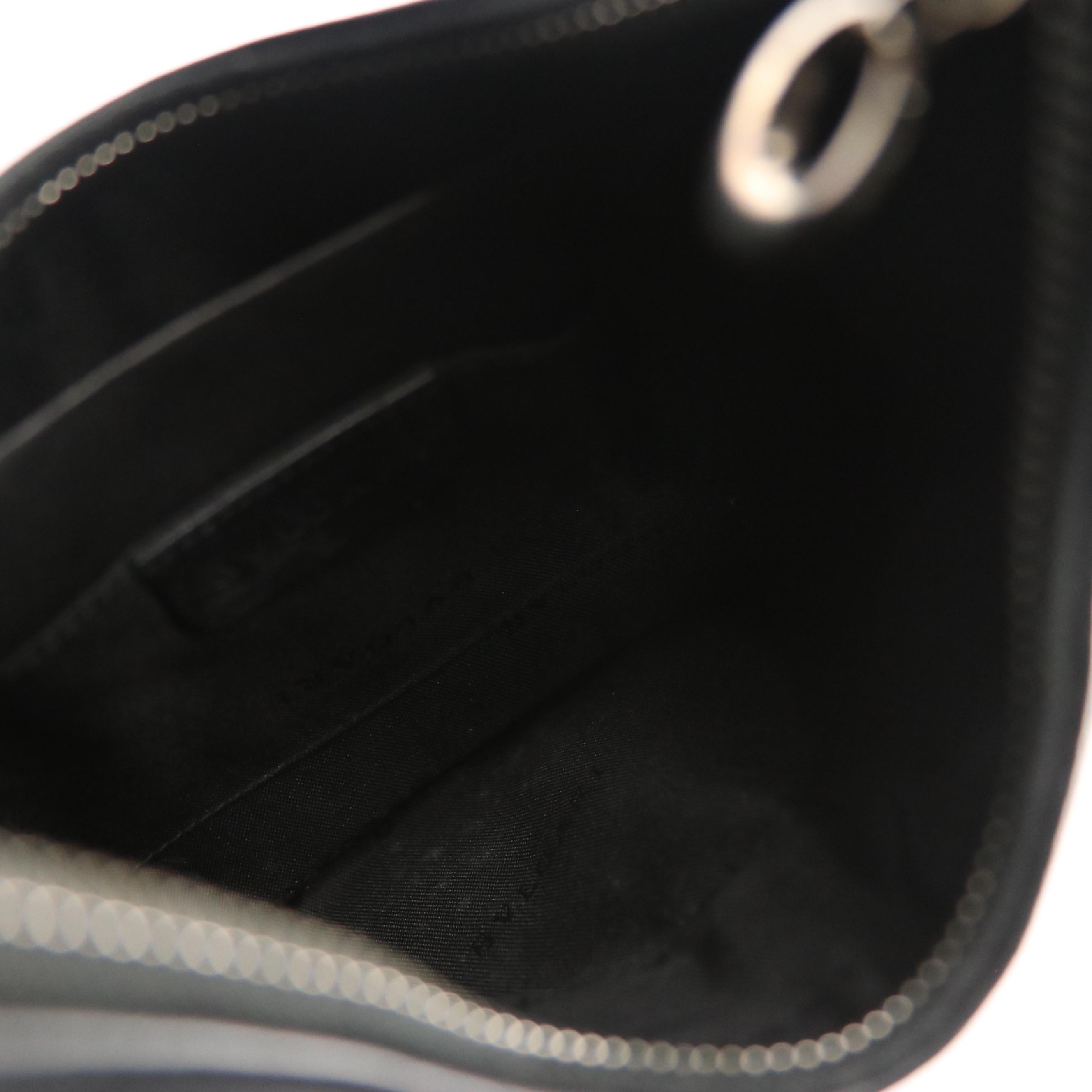 BVLGARI Ascot Shoulder Bag in Logo Mania Denim and Navy Calfskin Leather