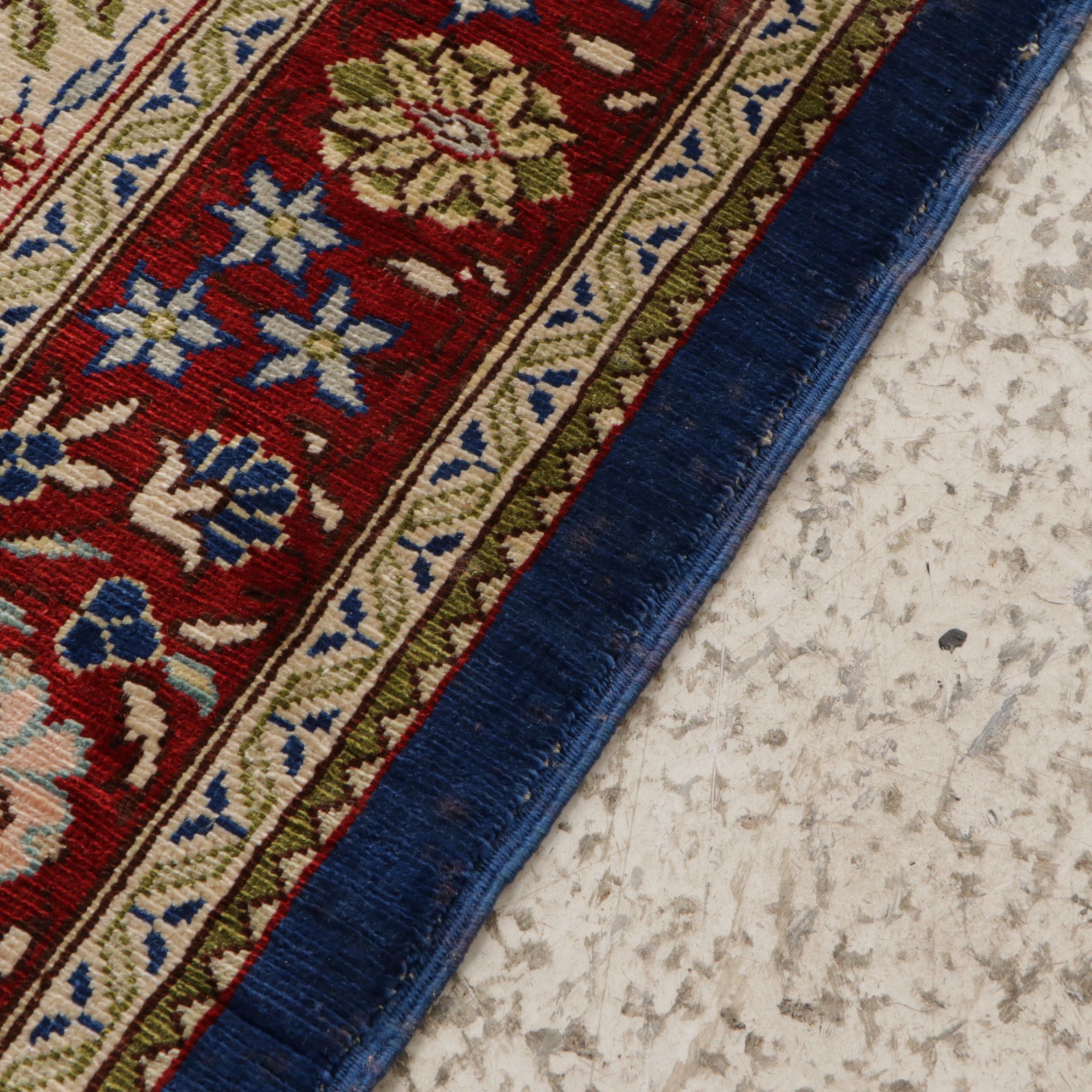 1'4 x 2'4 Hand-Knotted Turkish Kayseri Silk Prayer Rug