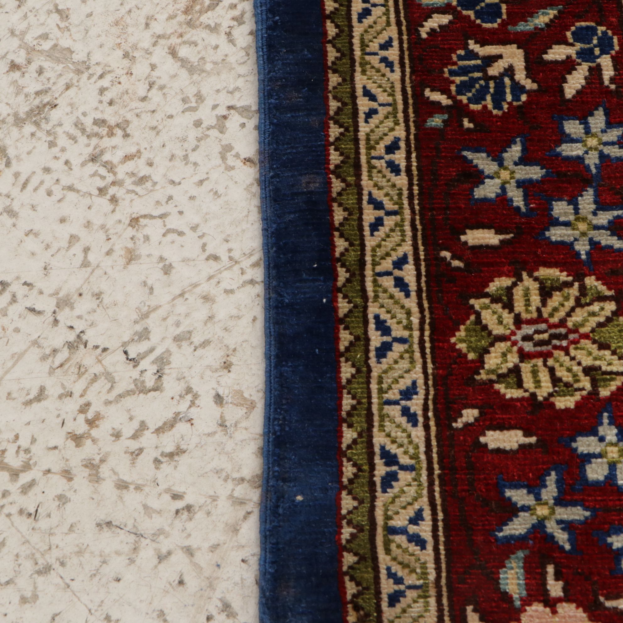 1'4 x 2'4 Hand-Knotted Turkish Kayseri Silk Prayer Rug