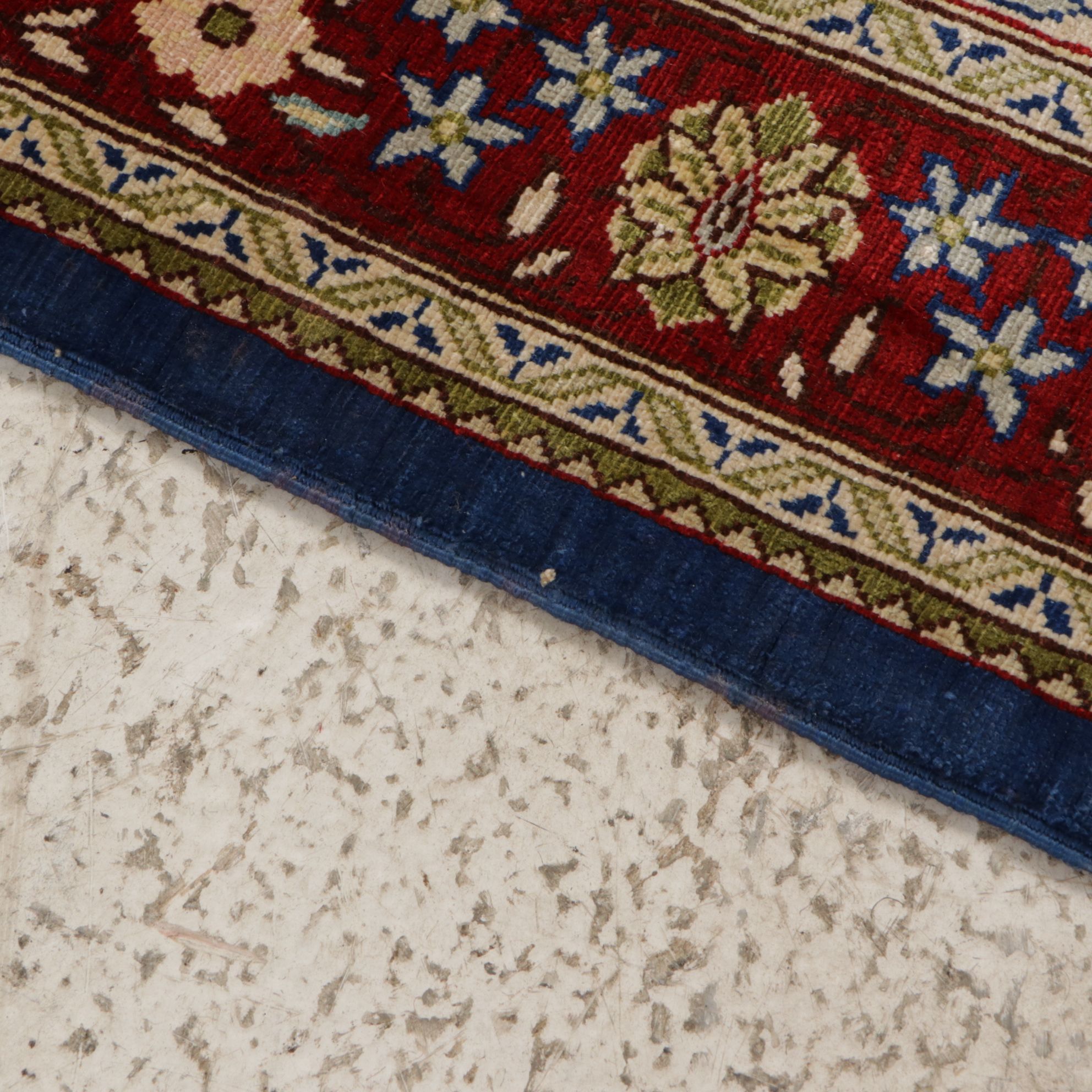 1'4 x 2'4 Hand-Knotted Turkish Kayseri Silk Prayer Rug