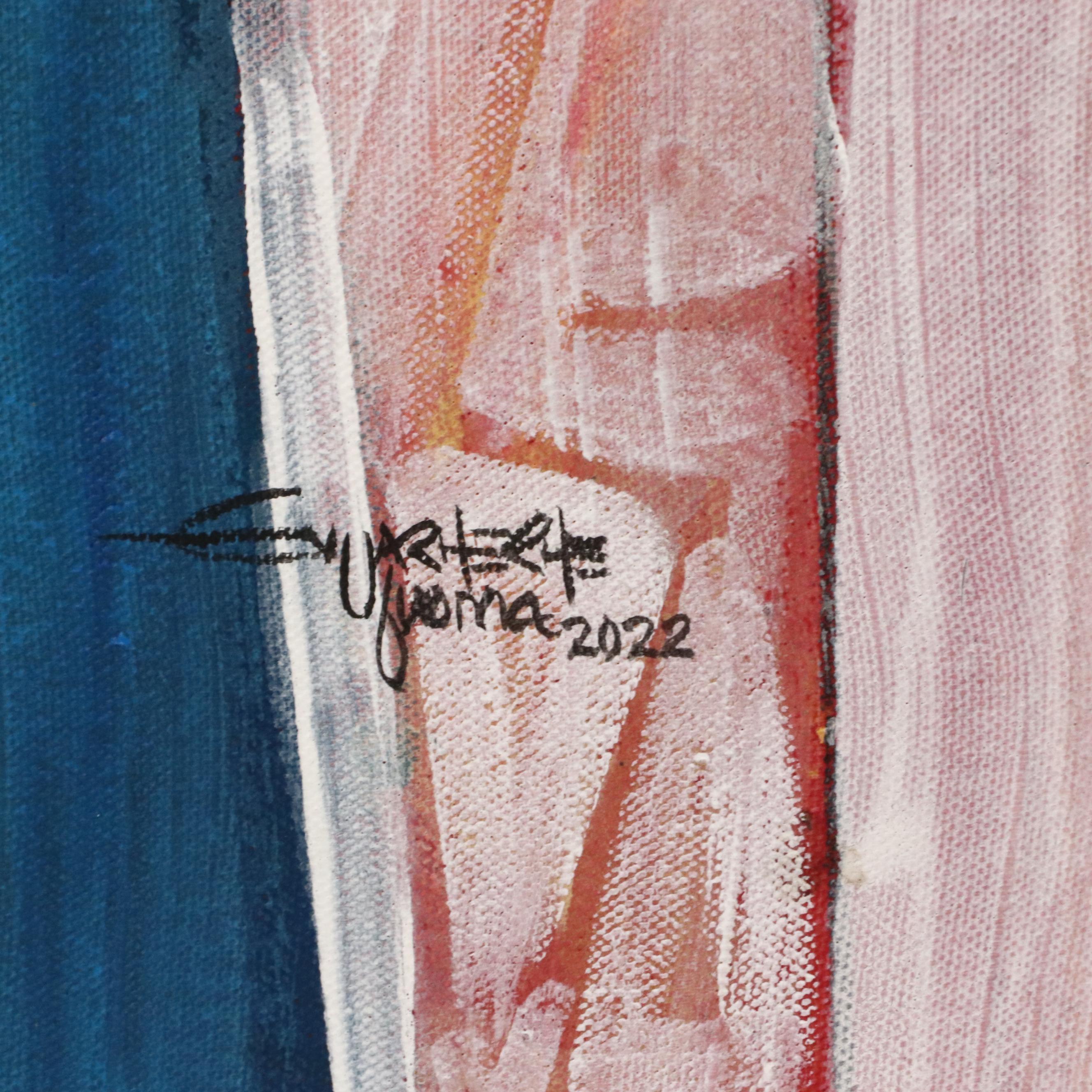 Evuarherhe Ufuoma Stylized Acrylic Painting "Culture," 2022