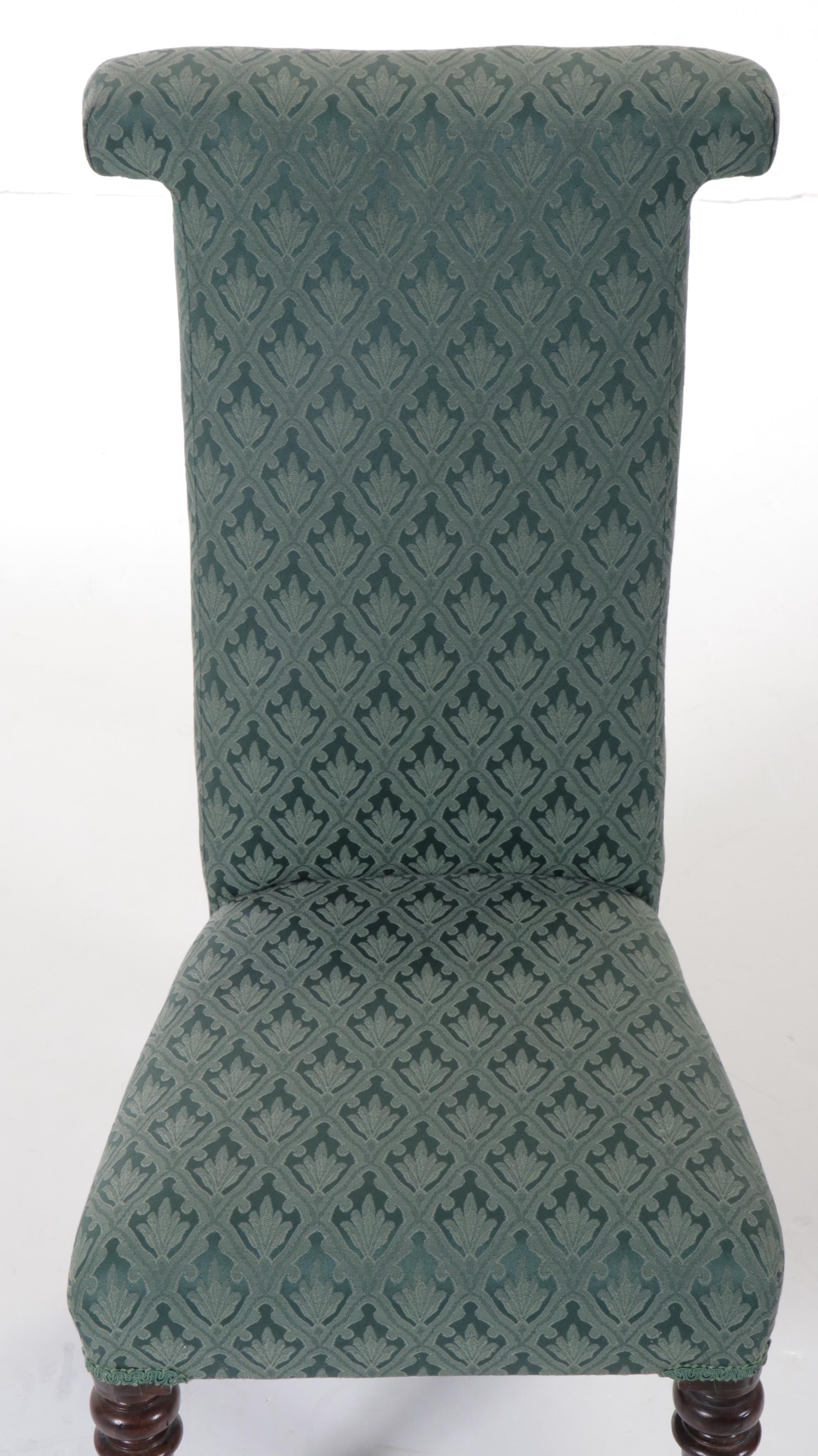 Victorian Upholstered Prie-Dieu Style Chair, Late 19th/Early 20th Century