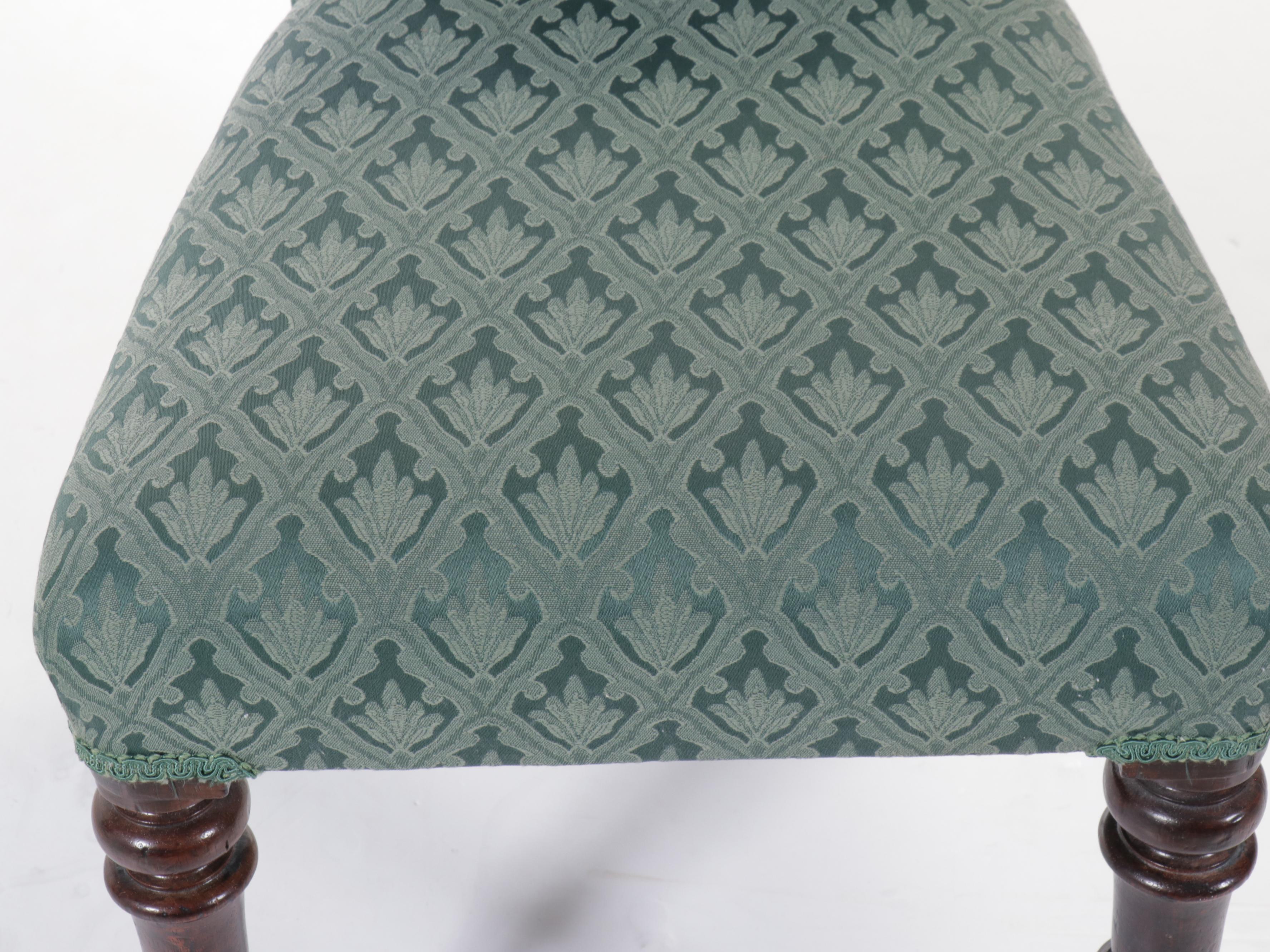 Victorian Upholstered Prie-Dieu Style Chair, Late 19th/Early 20th Century