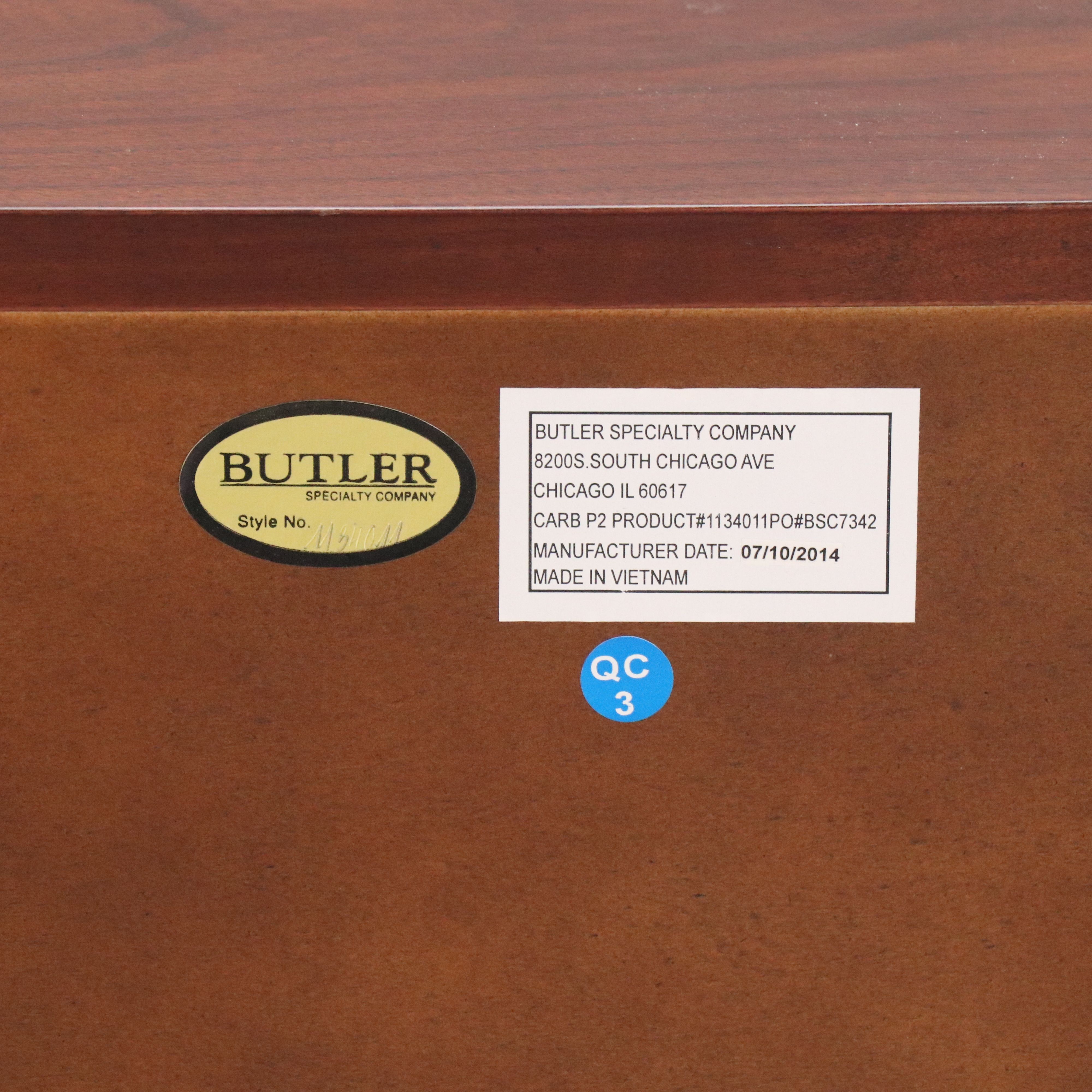 Butler Specialty Company Georgian Style Mahogany Finish Demilune Table