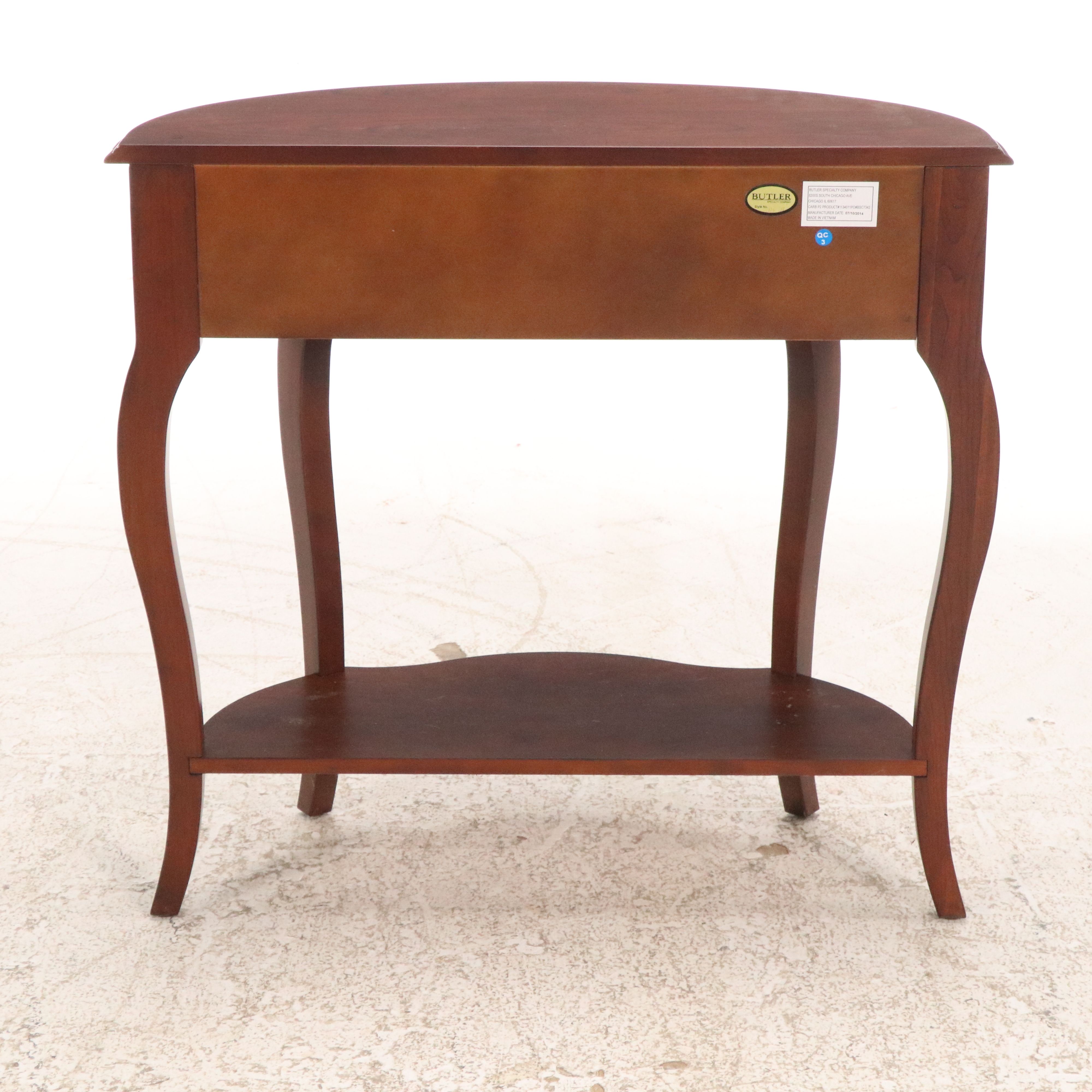 Butler Specialty Company Georgian Style Mahogany Finish Demilune Table