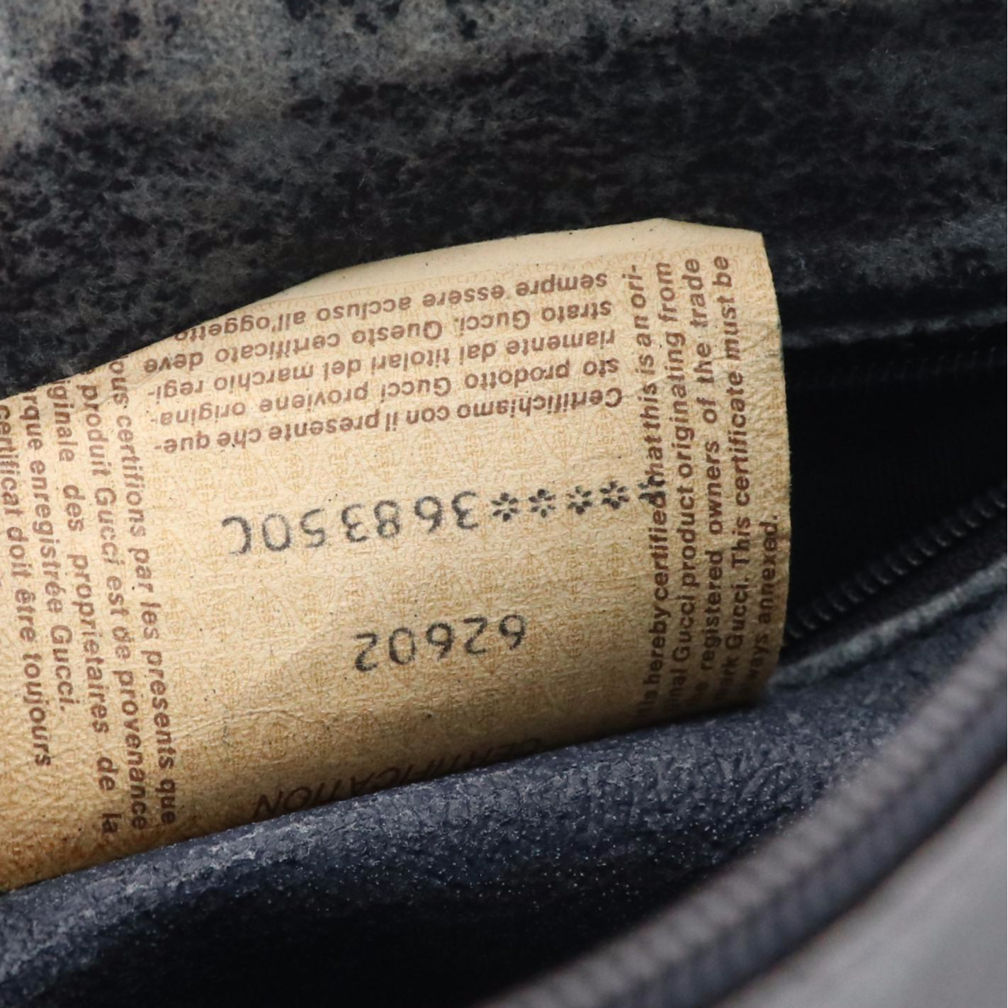 Gucci Accessory Collection Boston Bag in Navy Blue GG Supreme Canvas & Leather