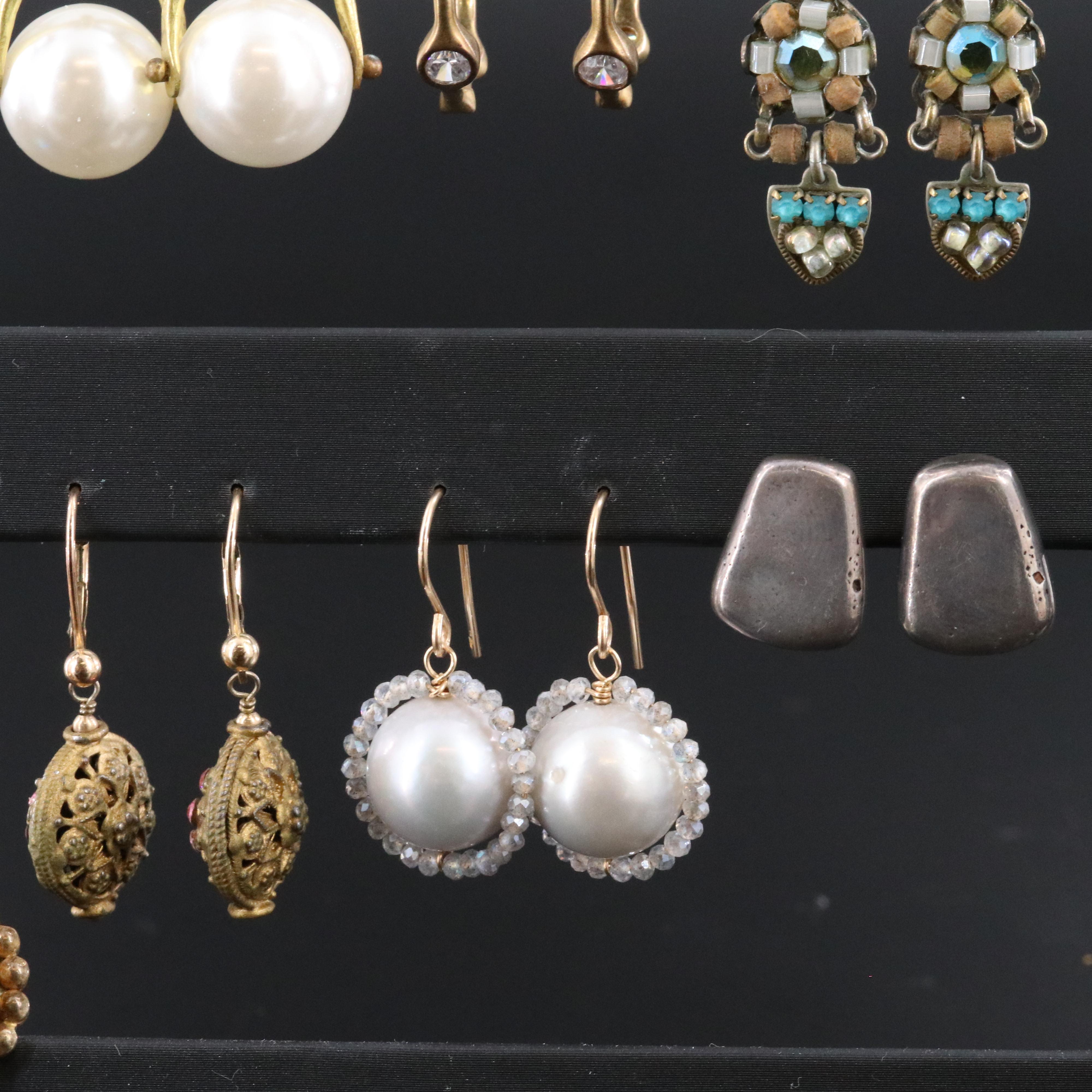 Earring Collection Featuring Sterling, Gold-Filled, Turquoise and Chalcedony