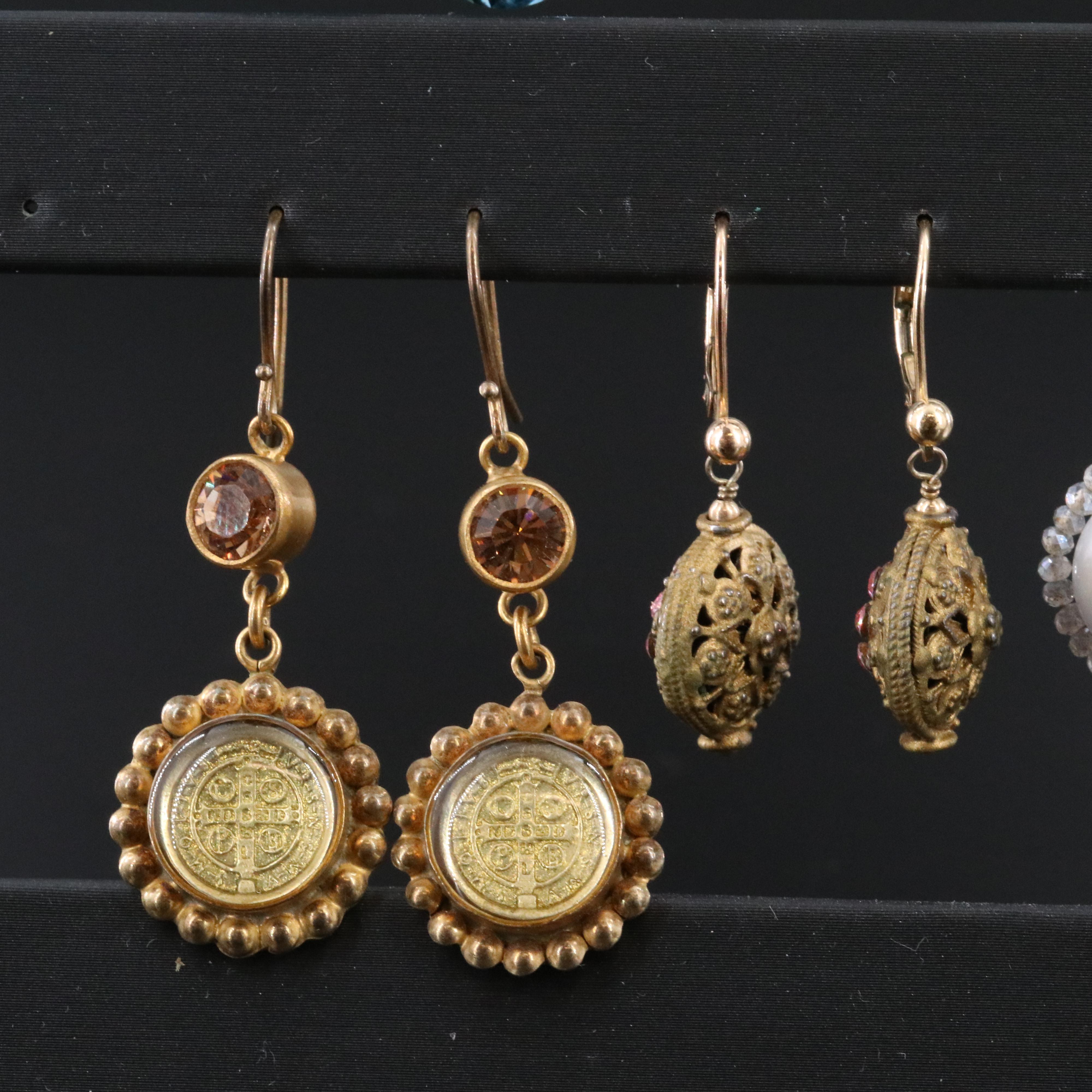 Earring Collection Featuring Sterling, Gold-Filled, Turquoise and Chalcedony