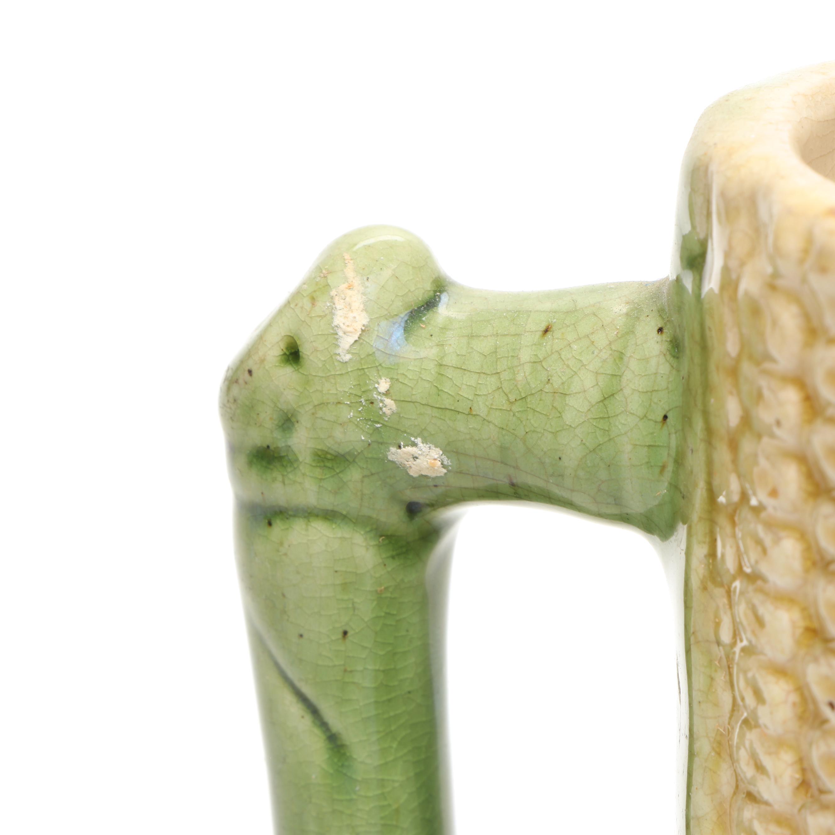 McCoy Majolica Tankard and Corn King Pitcher, Early to Mid-20th Century