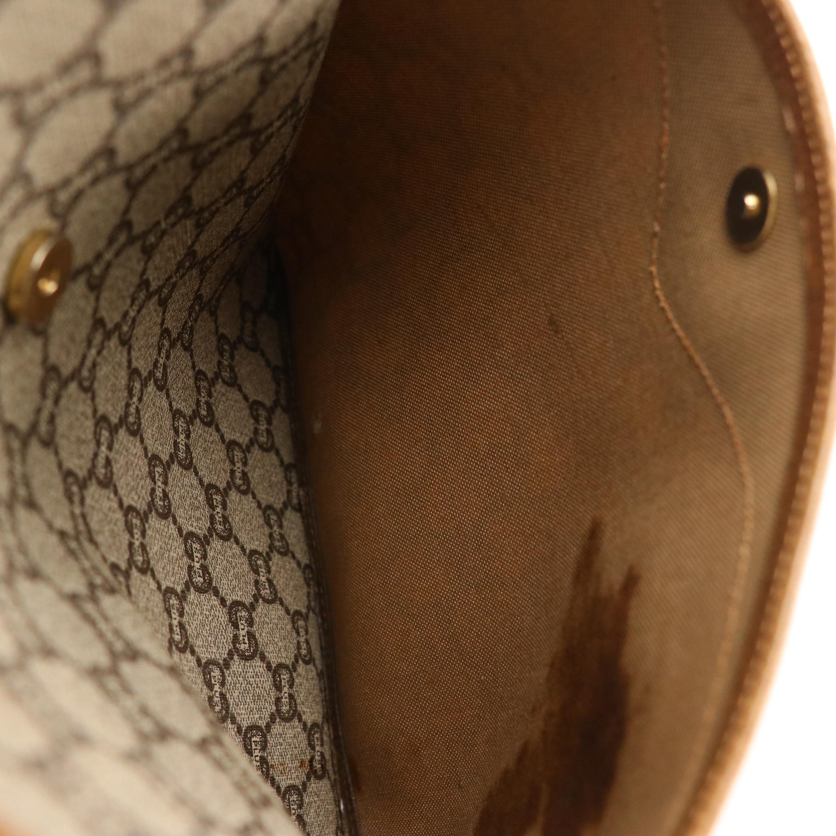 Gucci Plus Front Pocket Tote in GG Supreme Canvas, Leather and Web Straps