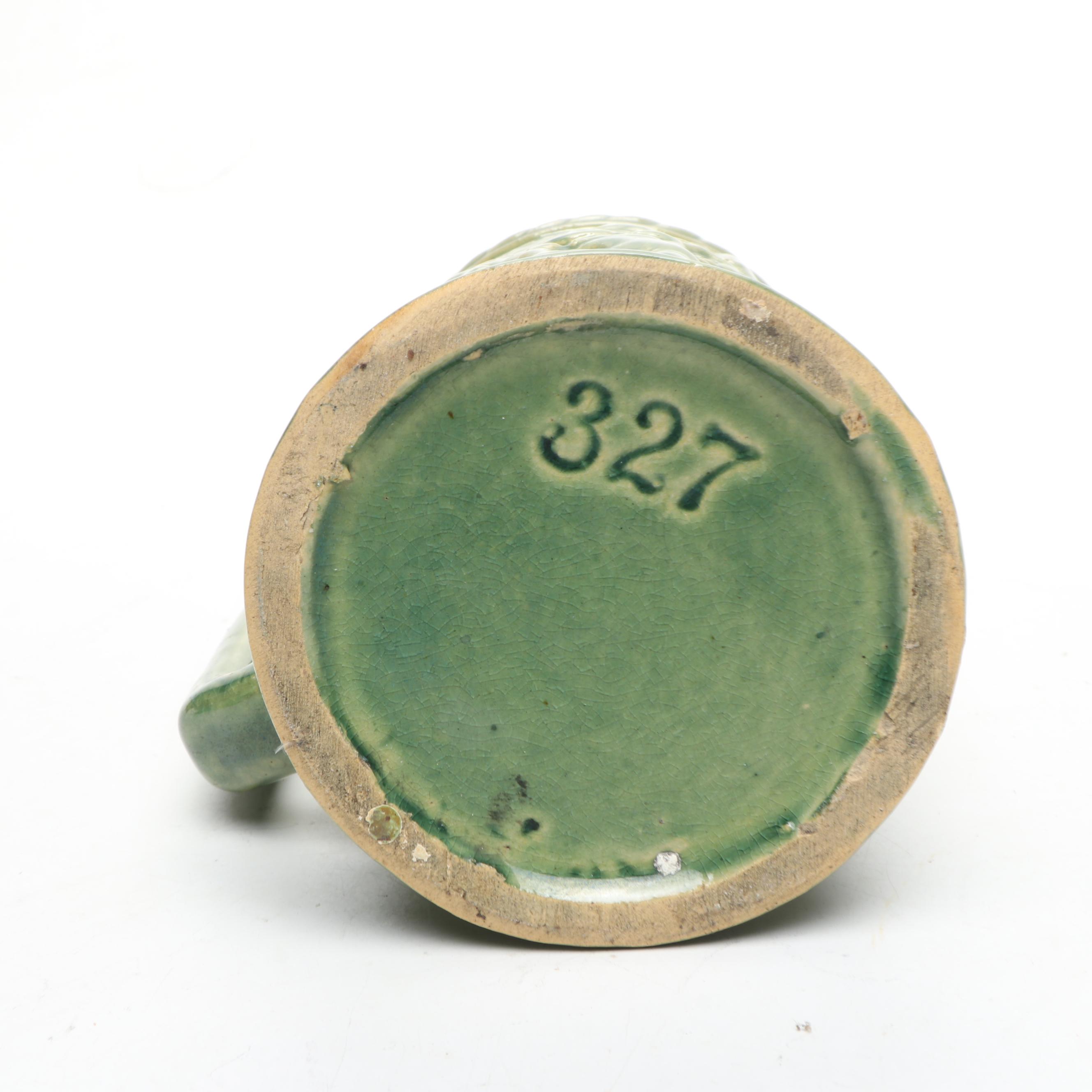 McCoy Majolica Tankard and Corn King Pitcher, Early to Mid-20th Century