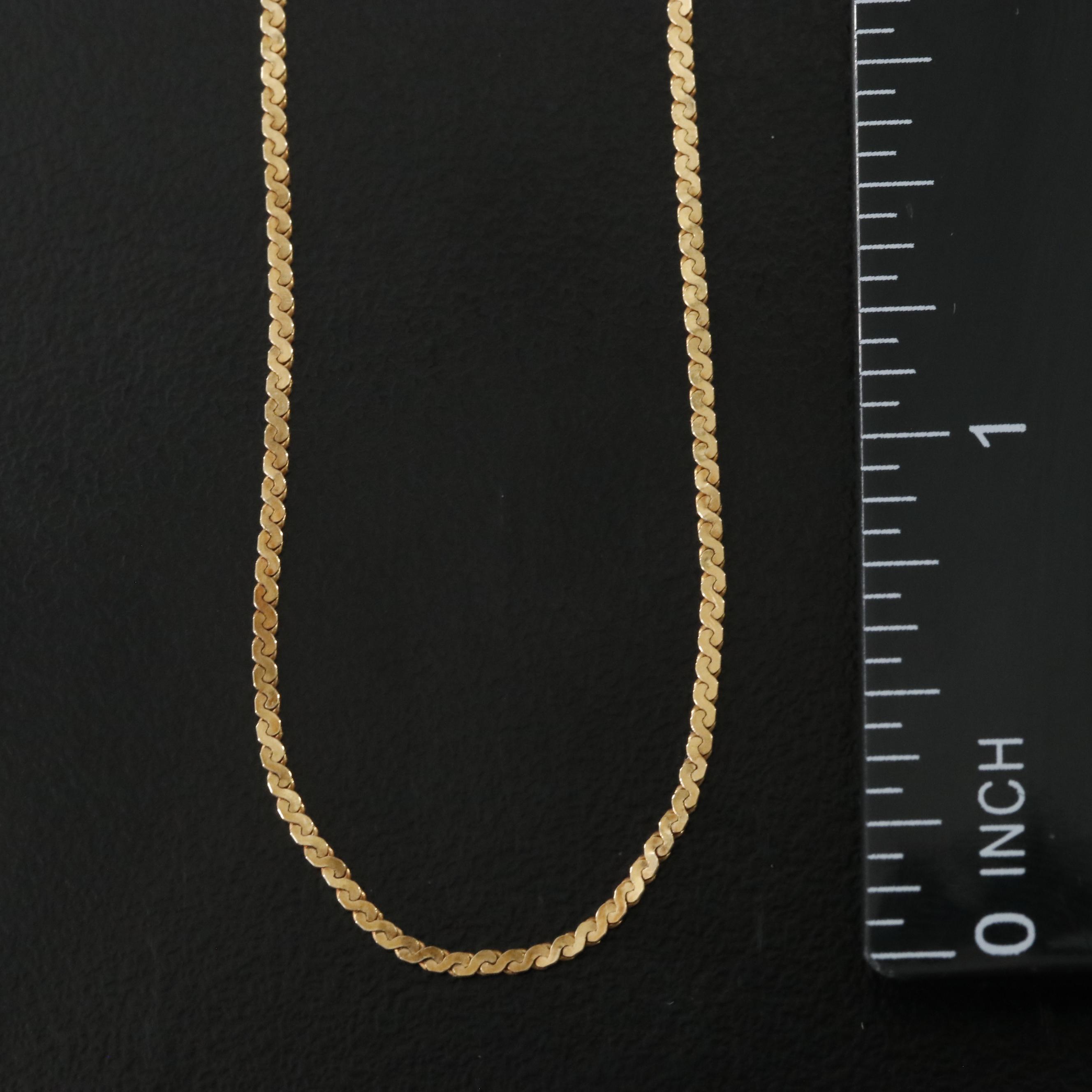 14K Serpentine Chain Necklace and Anklet